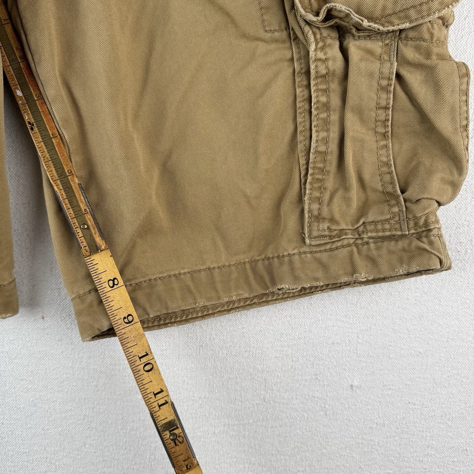 Hollister California Heavy Cargo Shorts Men's 30 Tan Brown Utility Pockets 9”