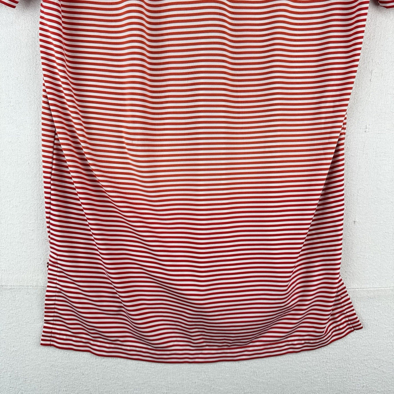 Polo Ralph Lauren Mens Small Performance Polo Shirt Red White Stripes Candy Cane
