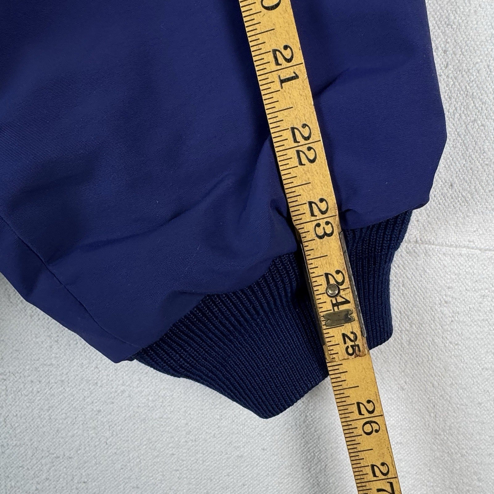 Lands' End Fleece Jacket Men’s Large Blue Squall Windcheck Thermolite Insulated