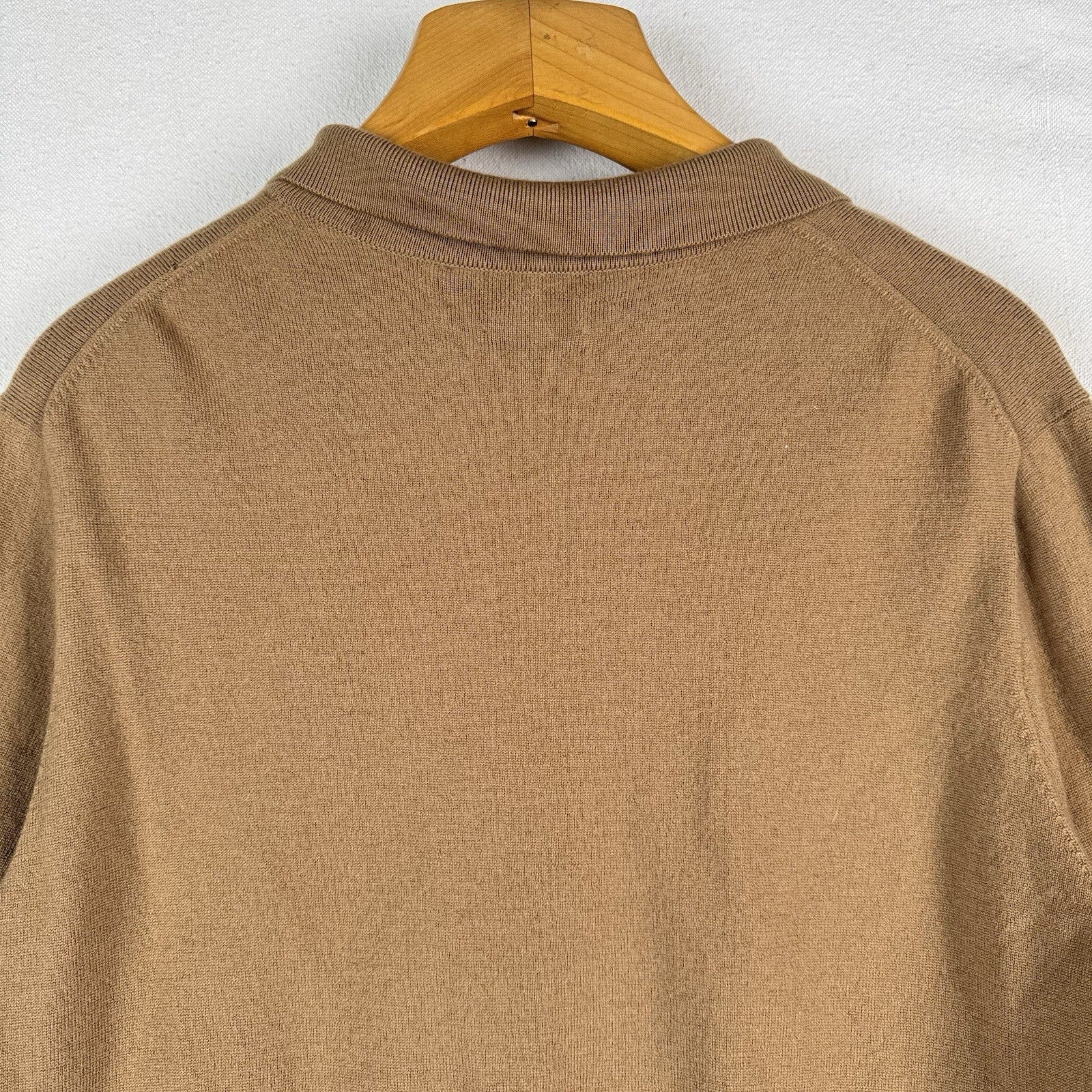 Polo Ralph Lauren Men’s XL Merino Wool Polo Sweater Camel Brown *Read