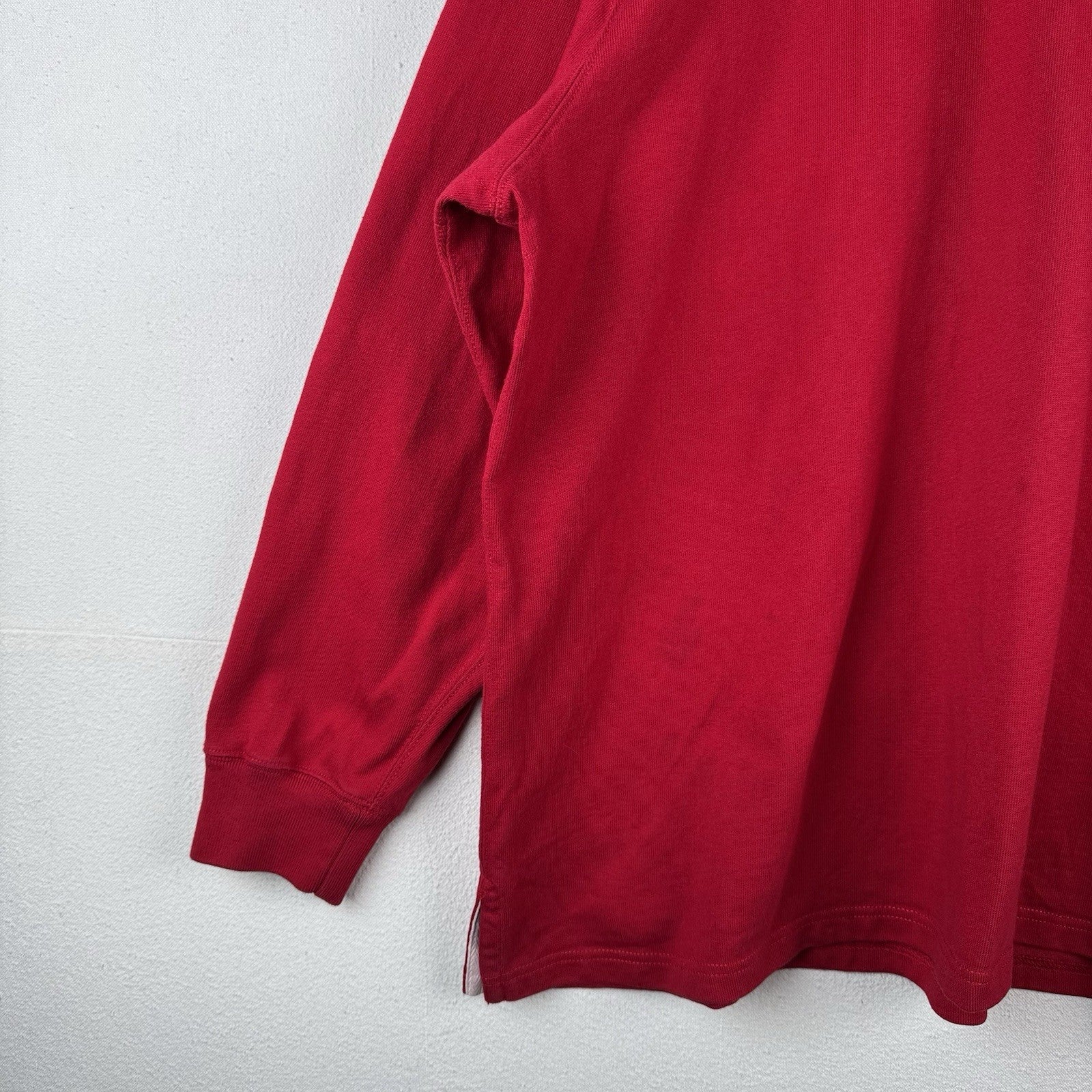 Polo Ralph Lauren Rugby Shirt Red Quilted Shoulders Elbow Patches 3XB *Read