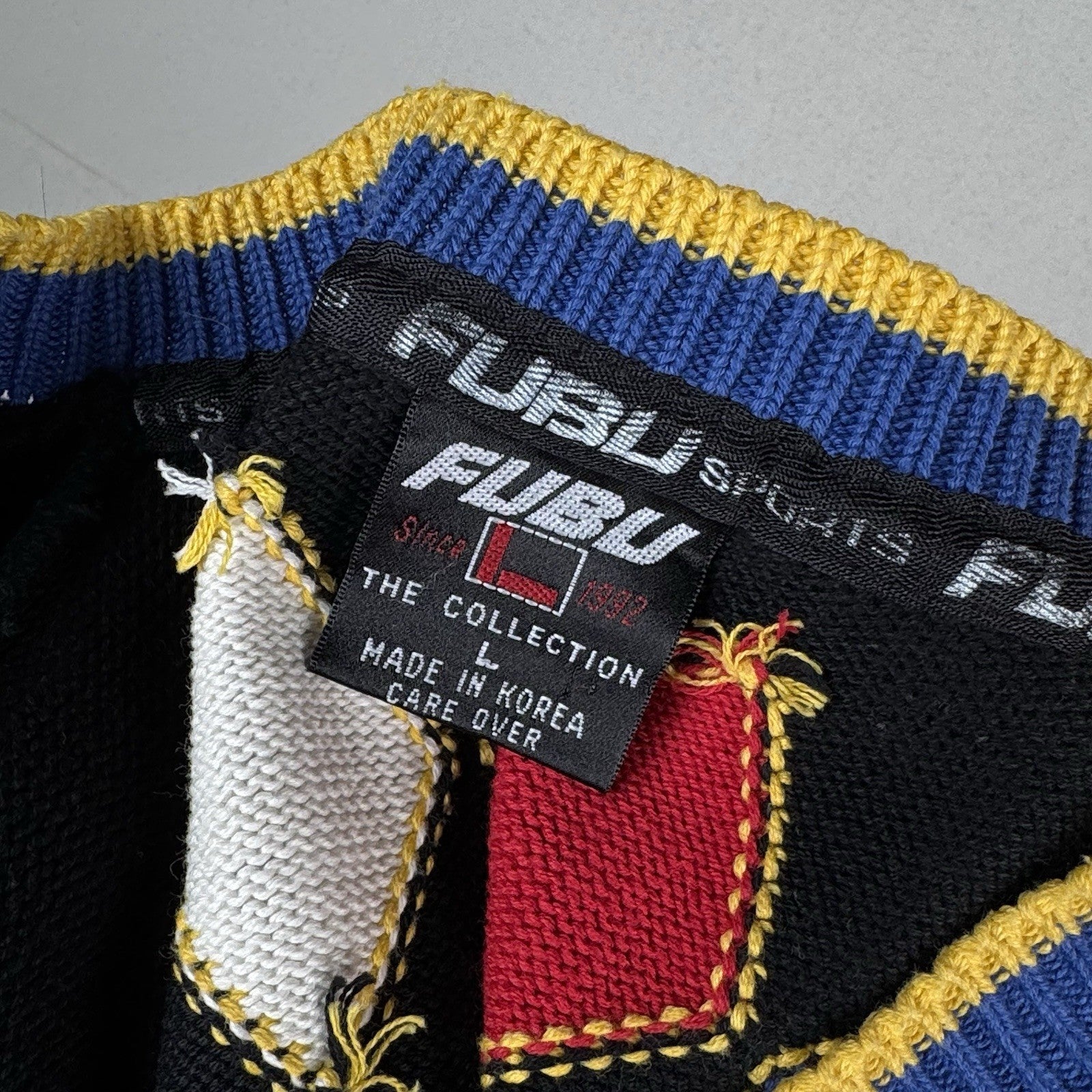 Vintage Fubu Argyle Sweater Vest Black Mens’s Size Large