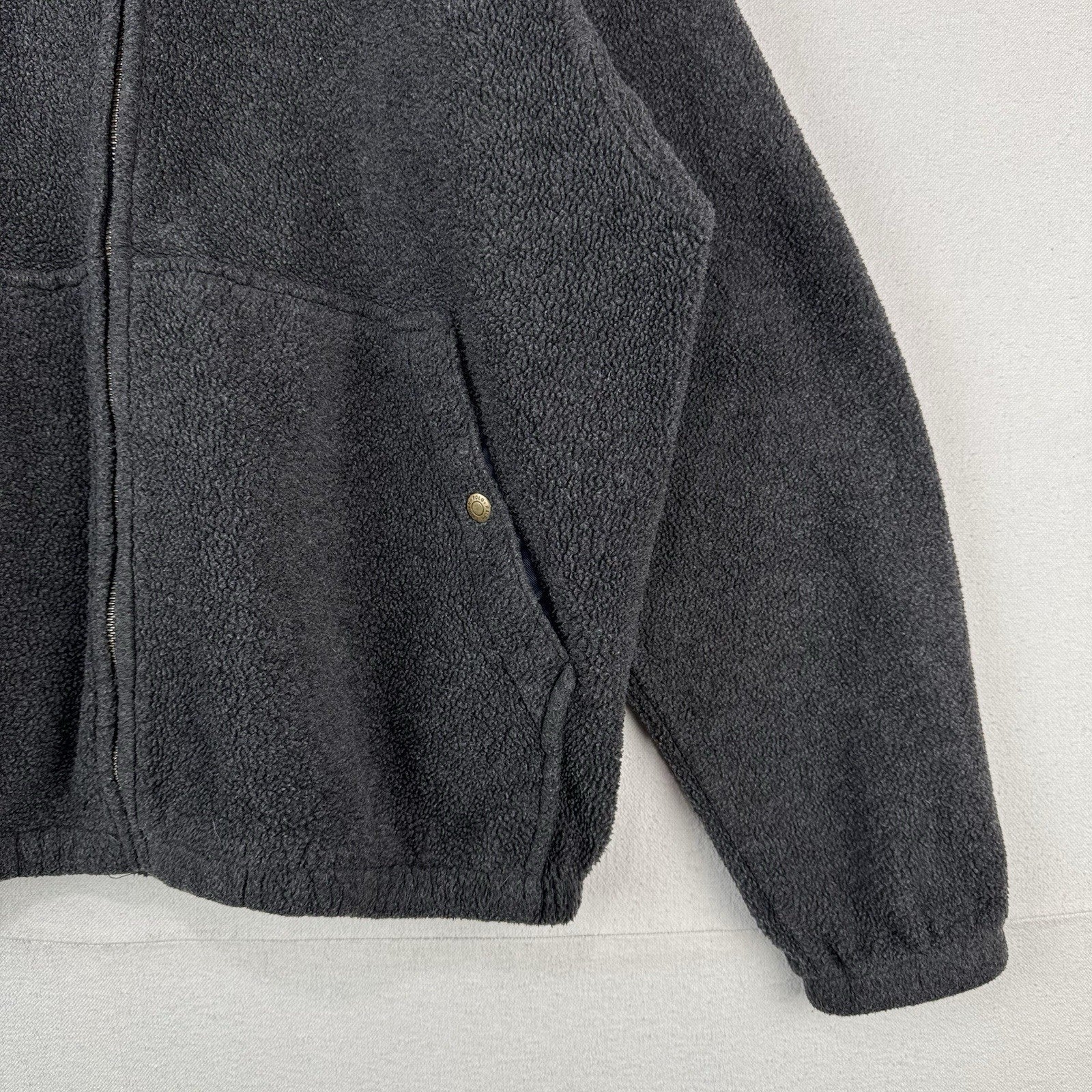 80’s Vtg Polo Ralph Lauren Men’s L Fleece Chin Strap Harrington Jacket Gray USA