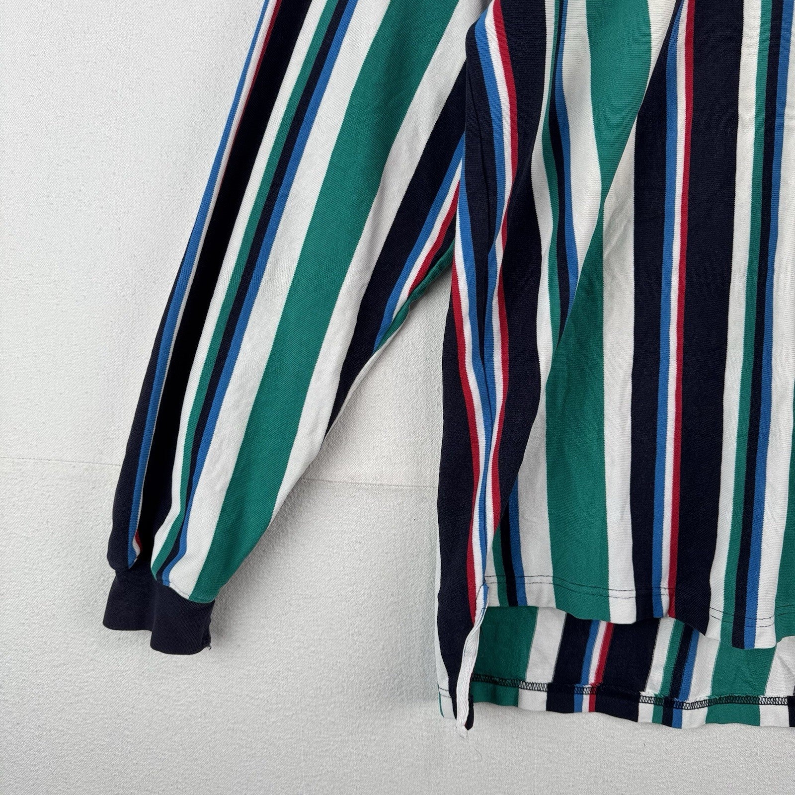 80’s Vtg Jason & Wooley Men’s L Multi Color Striped Rugby Long Sleeve