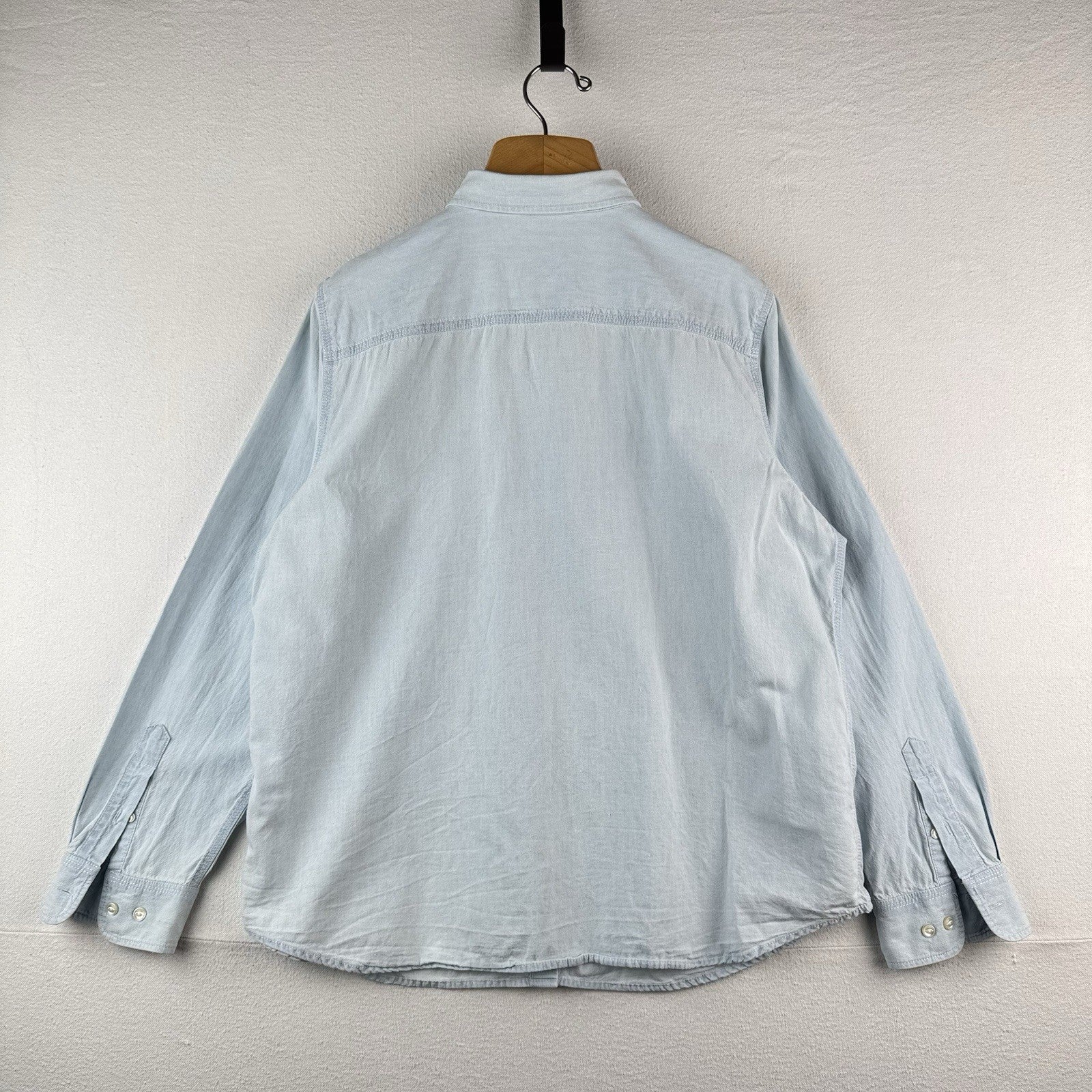 Lauren Ralph Lauren Women's XL Blue Chambray Button Down Shirt 100% Cotton