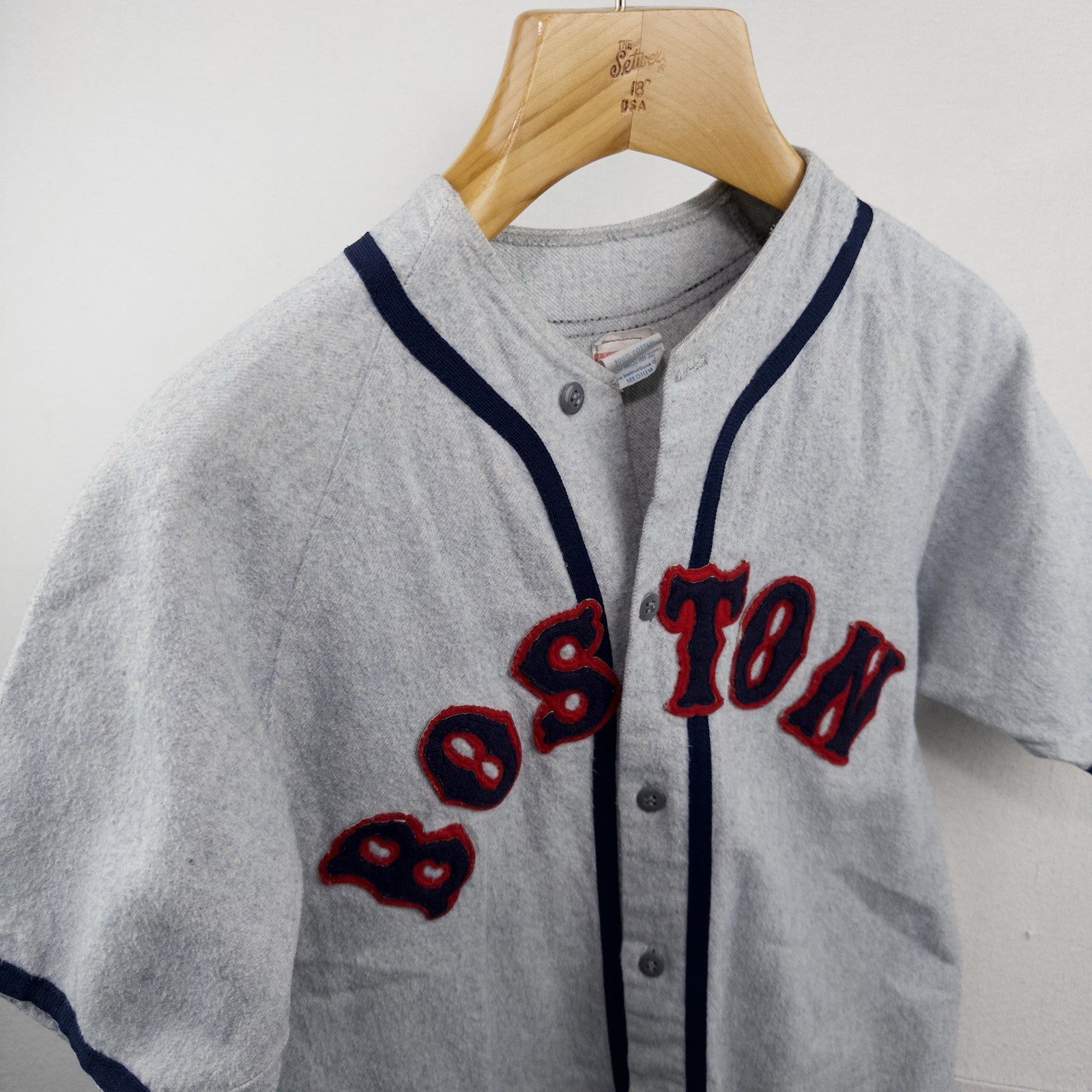 80’s Vtg Boston Red Sox Flannel Road Baseball Jersey Empire Sporting Goods