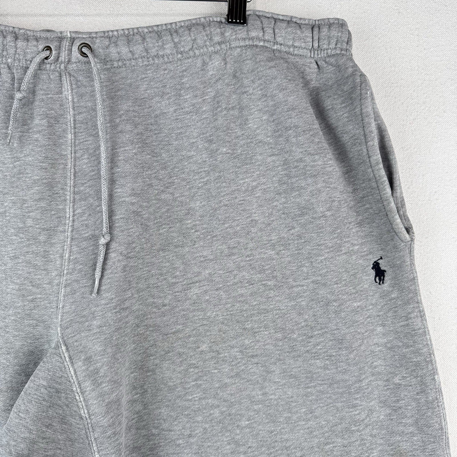 90's Vintage Polo Ralph Lauren Men's M Gray Sweatpants Relaxed Fit *Distressed