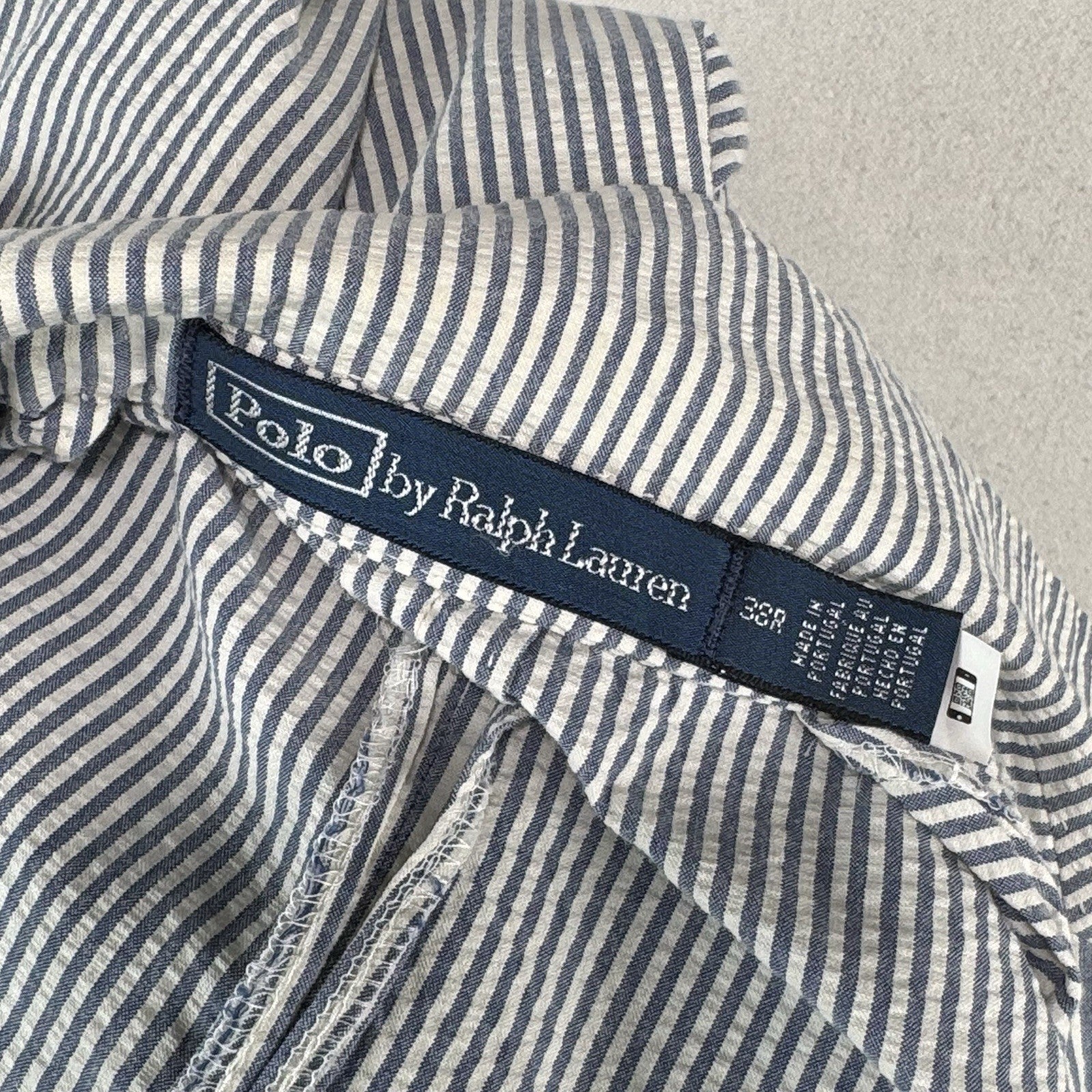 Vintage Polo Ralph Lauren Men’s 38R Double Breasted Seersucker Soft Blazer