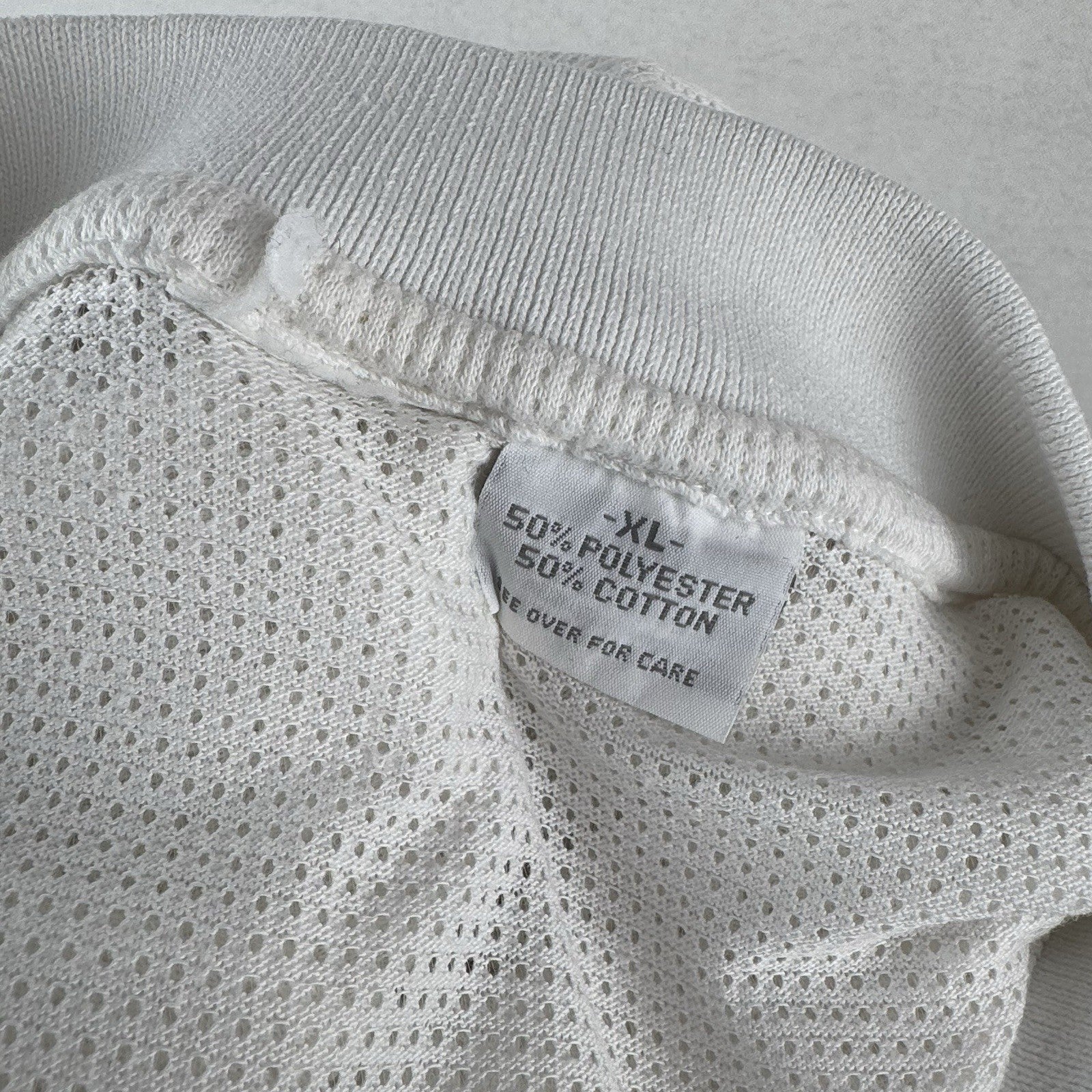 80’s Vtg Adidas Mesh Knit Polo Shirt Men’s XL Trefoil Tennis Golf White Made USA
