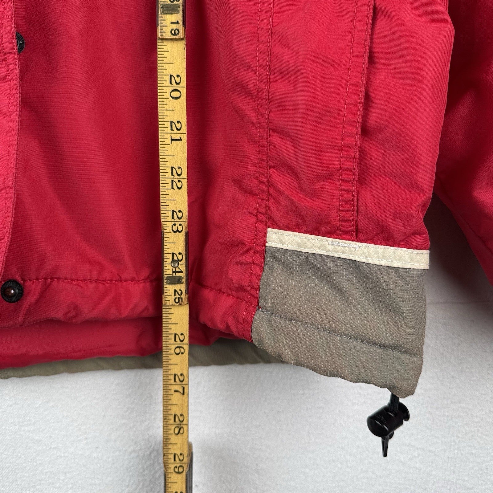 90’s Vtg Columbia Sportswear Portland Women's Large Red Hooded Parka Jacket Coat