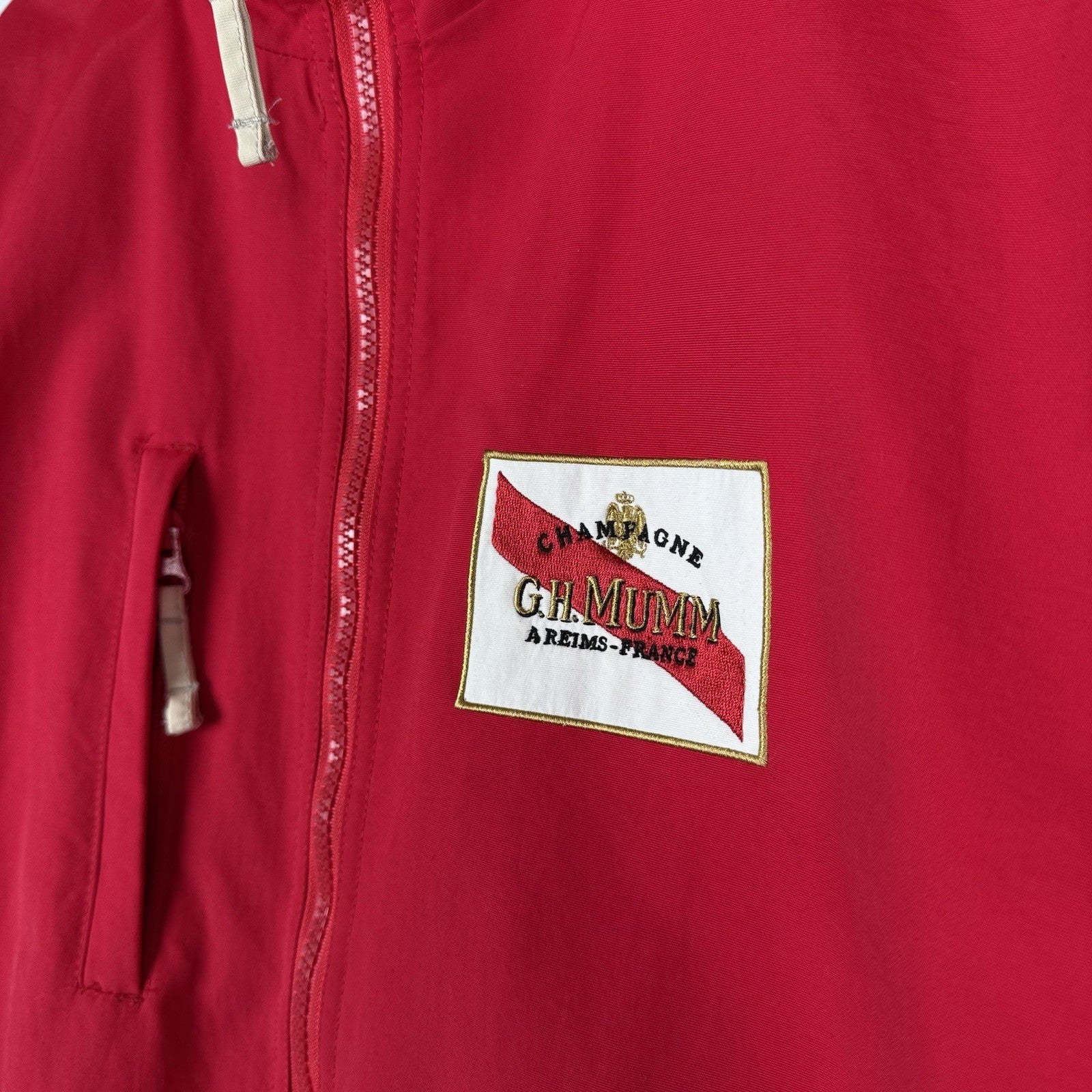 Vintage G. H. Mumm Co Champagne Areims France Reversible Sailing Wind Jacket L