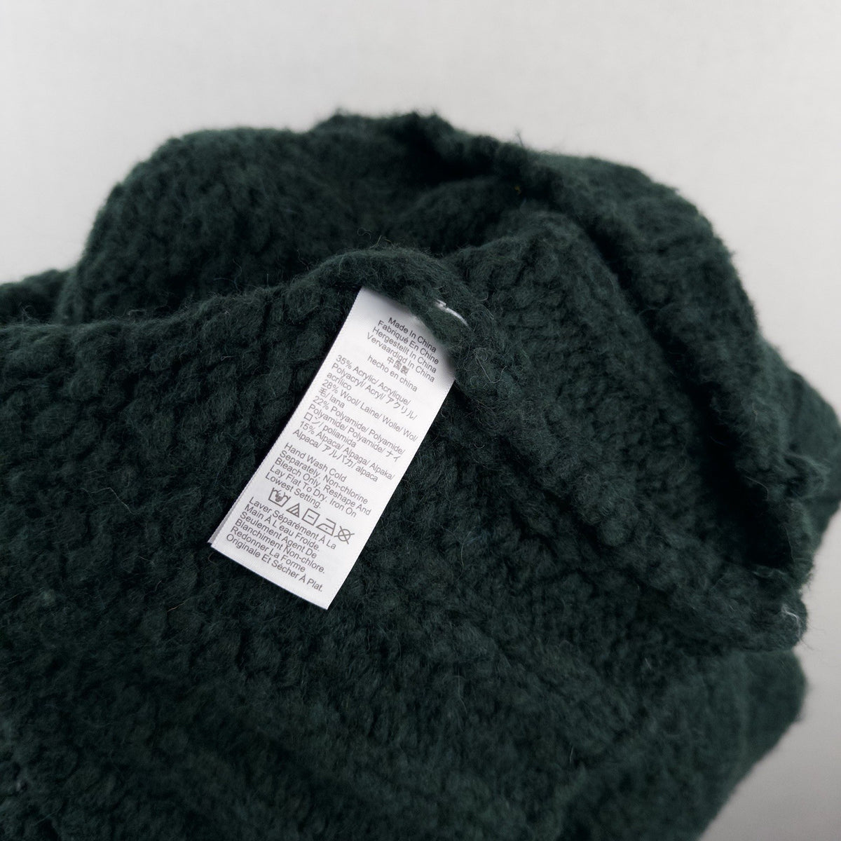J. Crew Women's L-XL Wool/Alpaca Forest Green Oversized Turtleneck Sweater