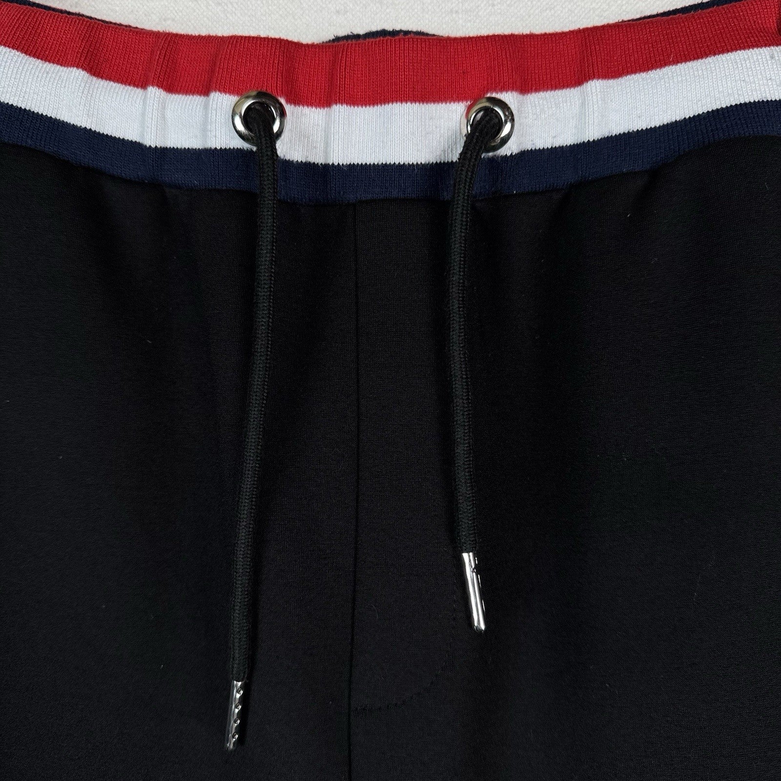 Moncler Logo Jogger Pants Black Tricolor Stripes  XS/S - 26” Inseam/32” Waist*