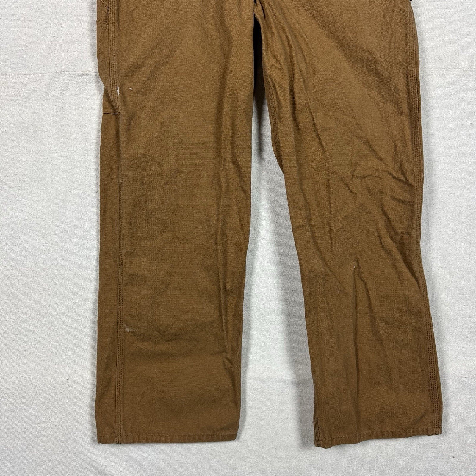 Dickies Dungarees Men’s 36x32 Duck Brown Bib Overalls Work Wear Canvas Carpenter