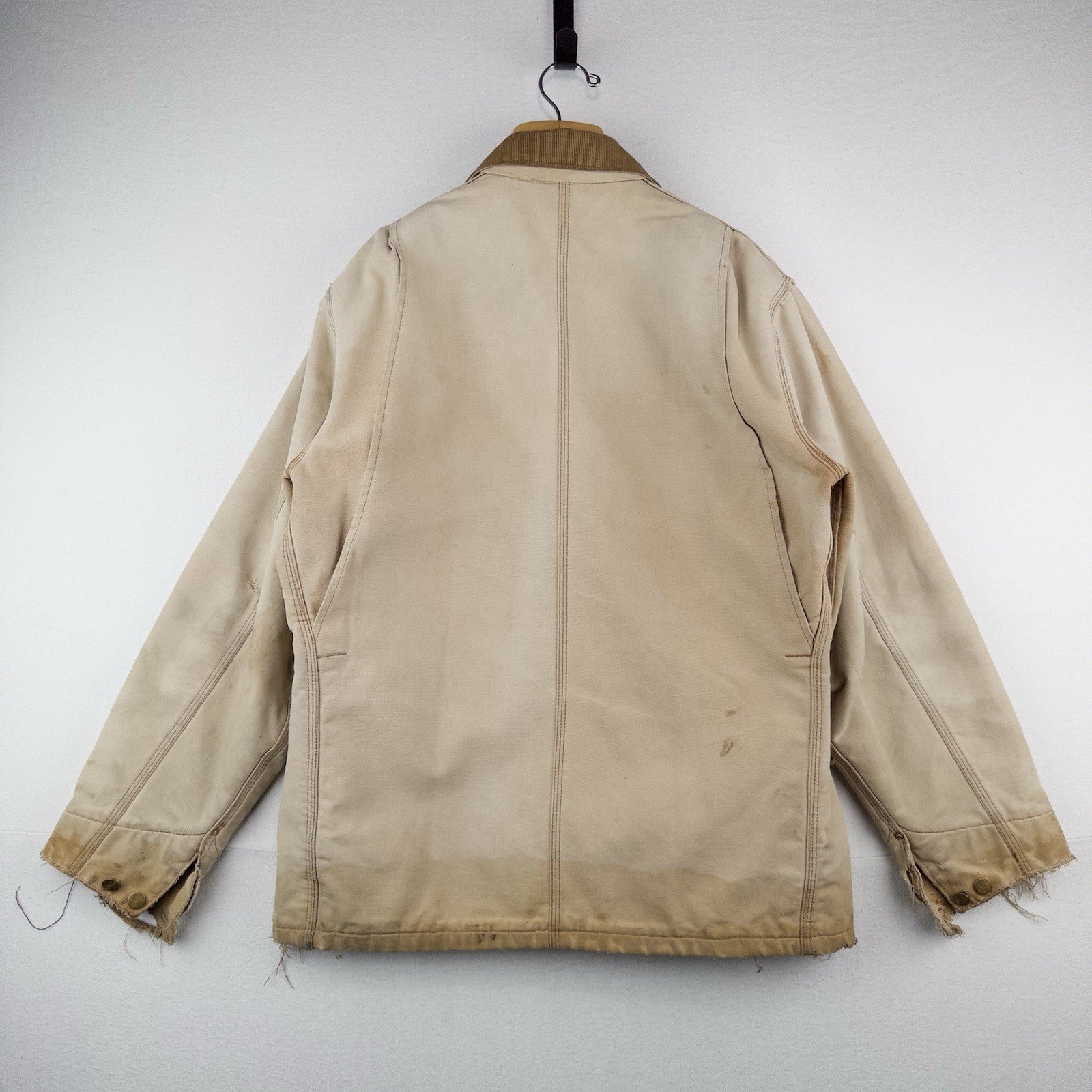 80’s Vtg Carhartt XL (48) Duck Chore Blanket Lined Coat Jacket USA *Distressed
