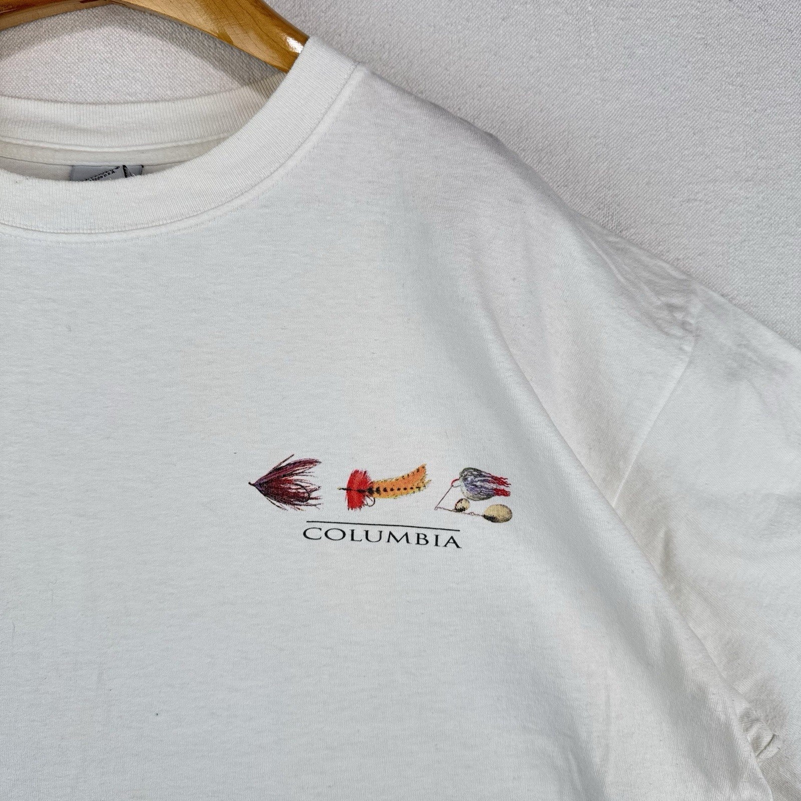 Vintage Columbia Fishing Lures & Flies Periodic Table Men’s XL