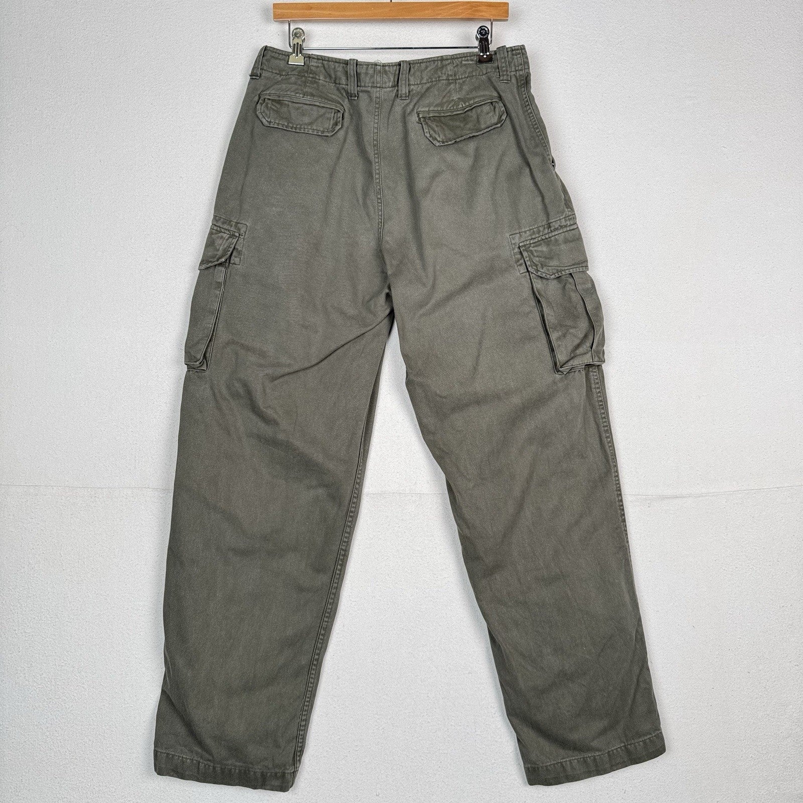 Vintage Gap Cargo Pants Mens 34x34 Olive Green Cotton Utility Pockets