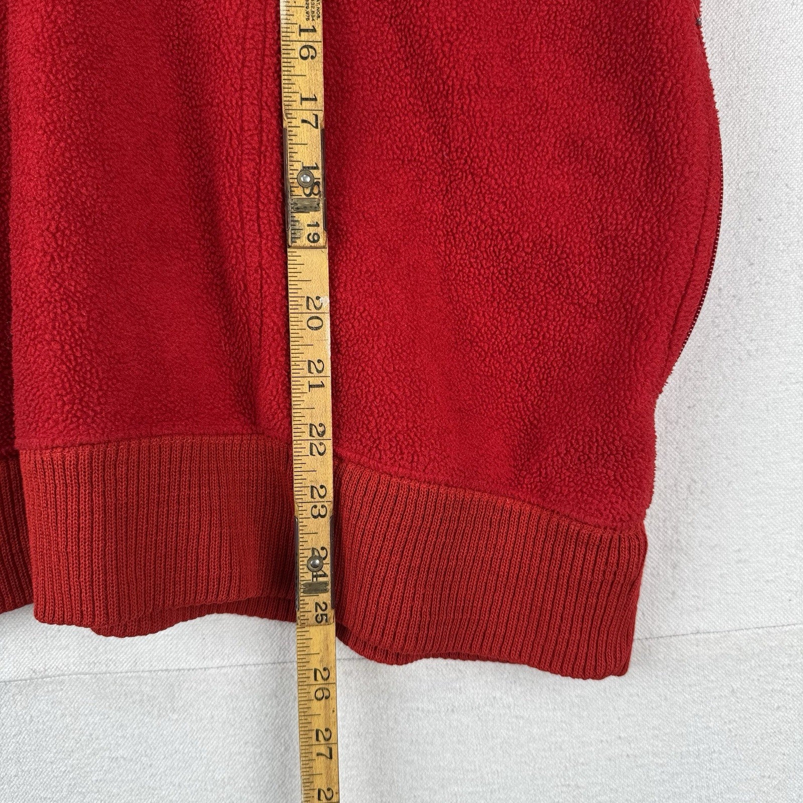 90’s Vtg Polo Ralph Lauren Fleece Polo Pullover Men’s Large Red Made USA
