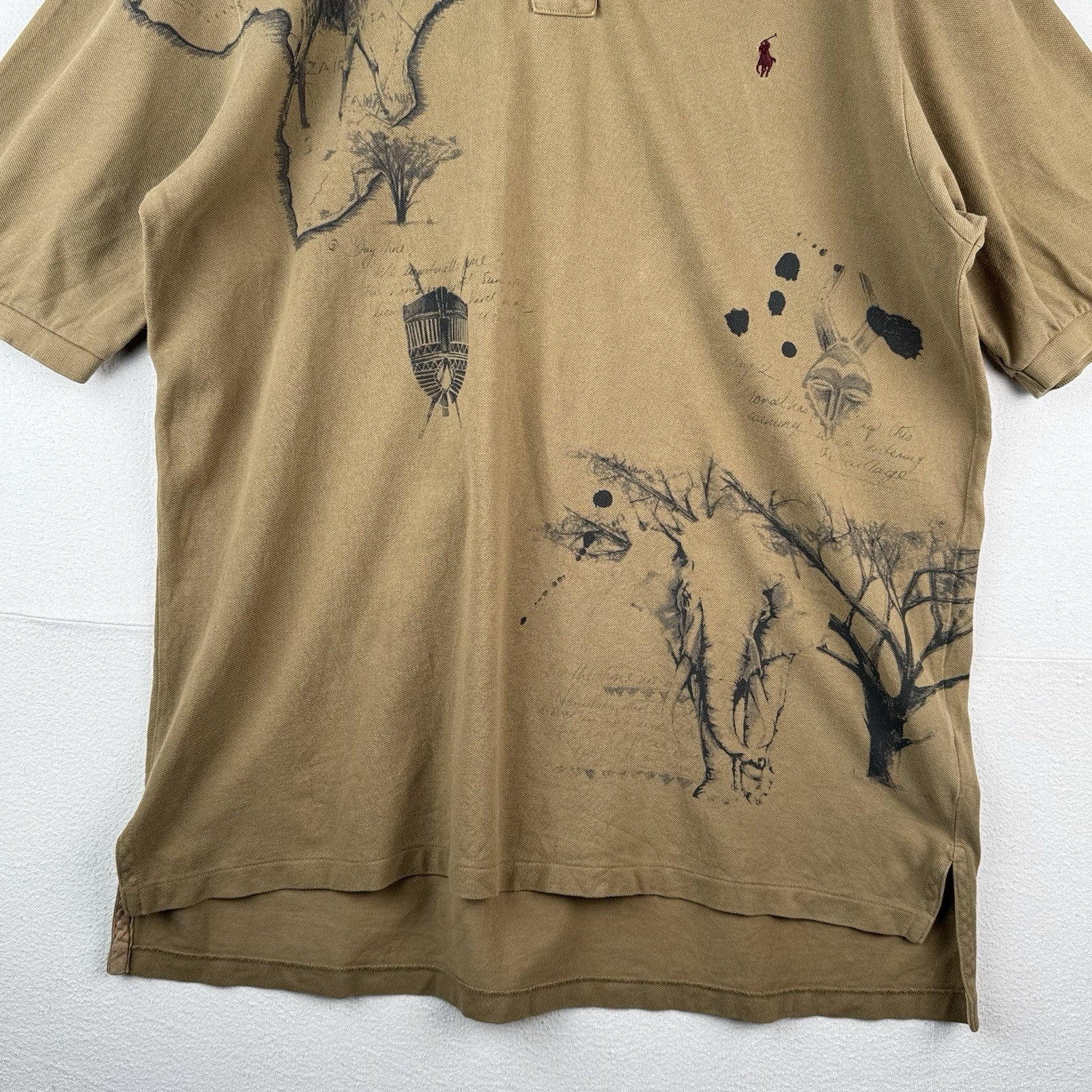 Vintage Polo Ralph Lauren African Safari Silhouette Men’s XLT Polo Shirt