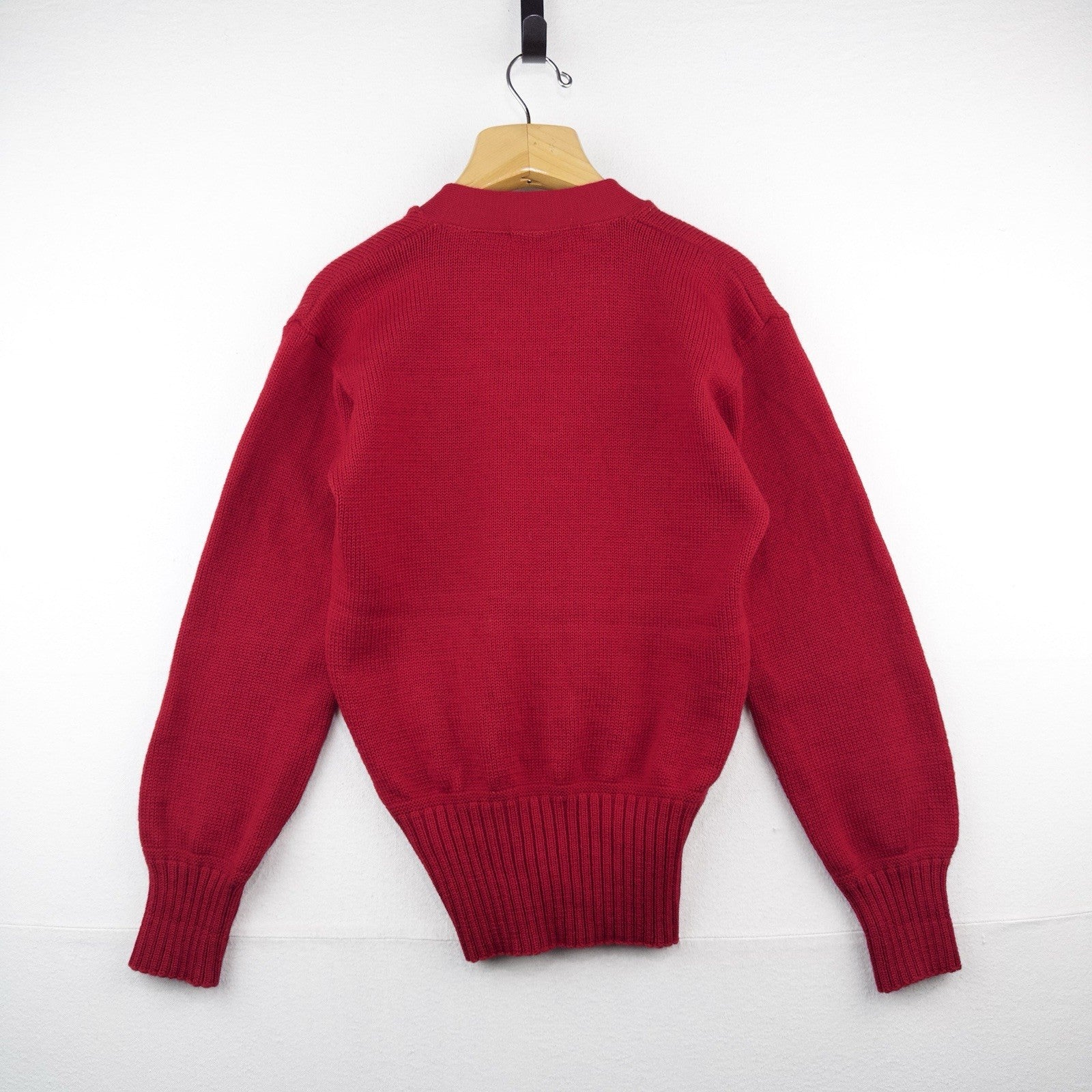 40’s Vintage Milwaukee Sporting Goods Wool V Neck Sweater Red 38