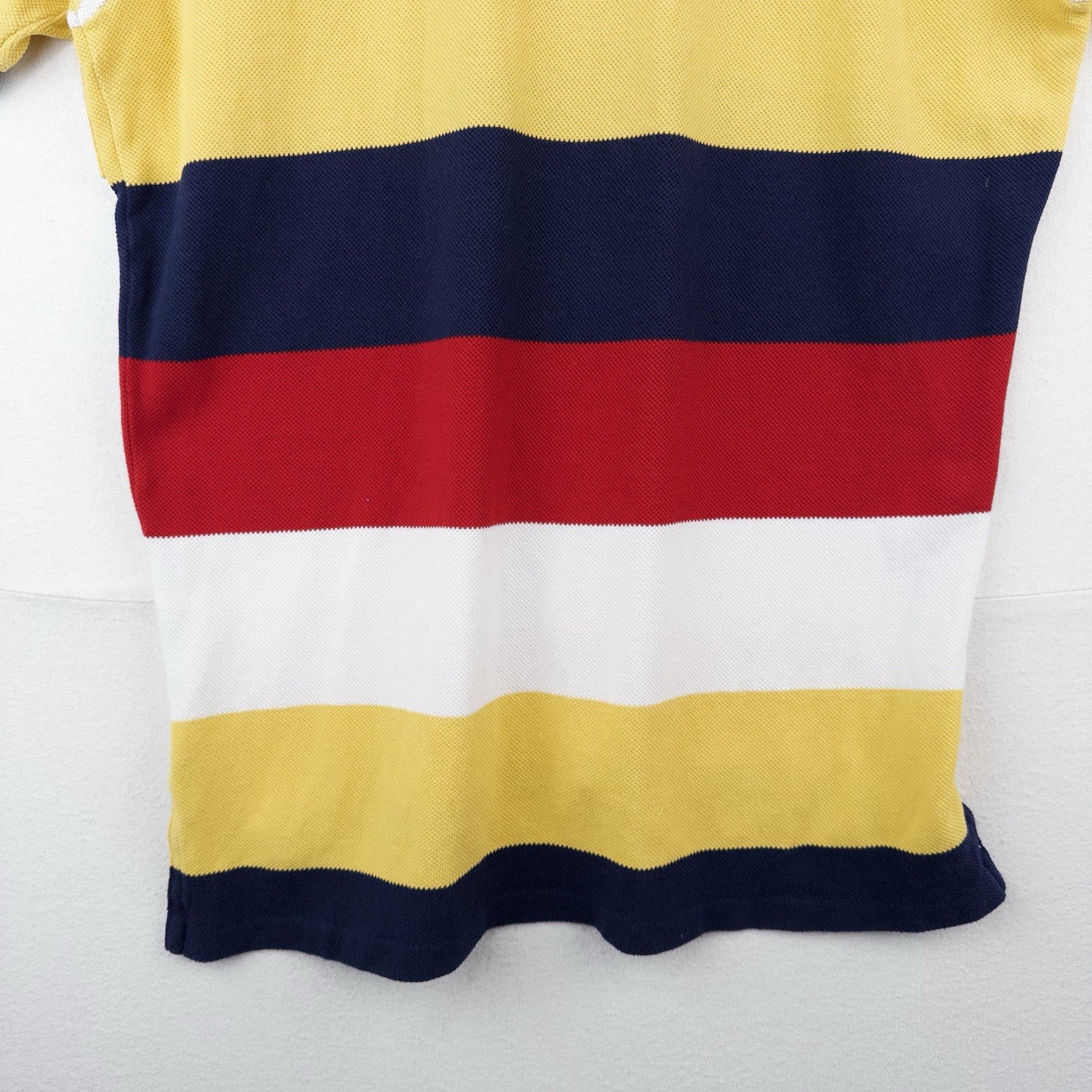 Polo Ralph Lauren Multi-Color Striped Polo Shirt w/ Grommets Men Size XL 