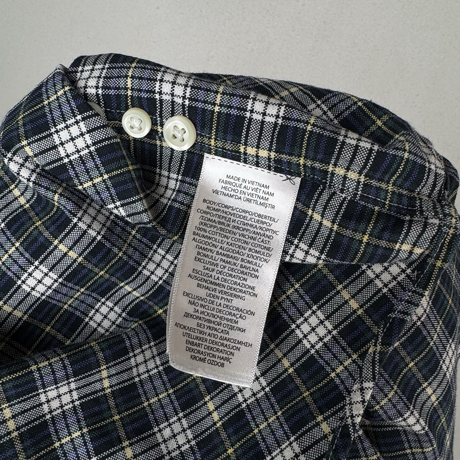 Polo Ralph Lauren Shirt Men’s Classic Fit S Flesh Pony Plaid Button Blue Oxford