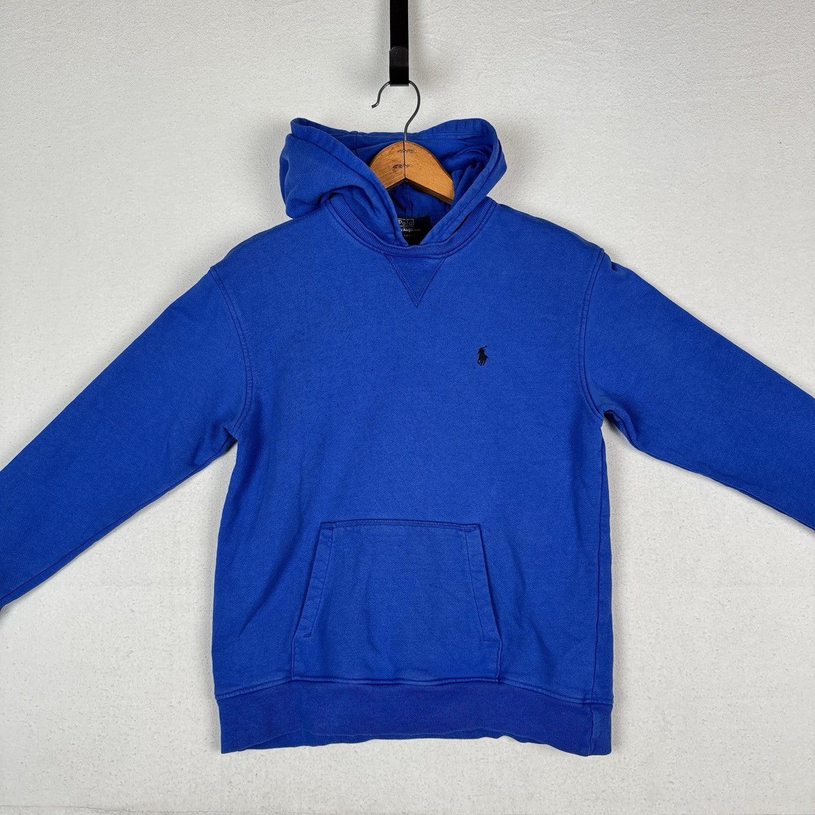 Vintage 90’s Polo Ralph Lauren Boys After Hood Sweatshirt Hoodie M (12-14) Blue