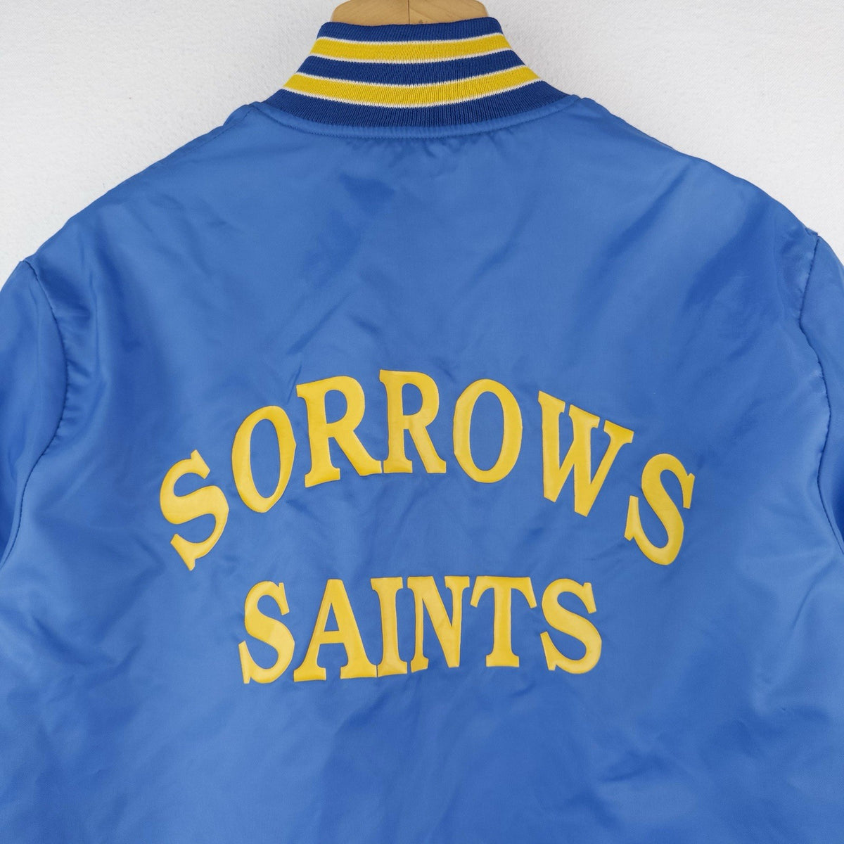 80’s Vtg Holloway Quarterzip Pullover Jacket Mens M Blue Our Lady Sorrows Saints