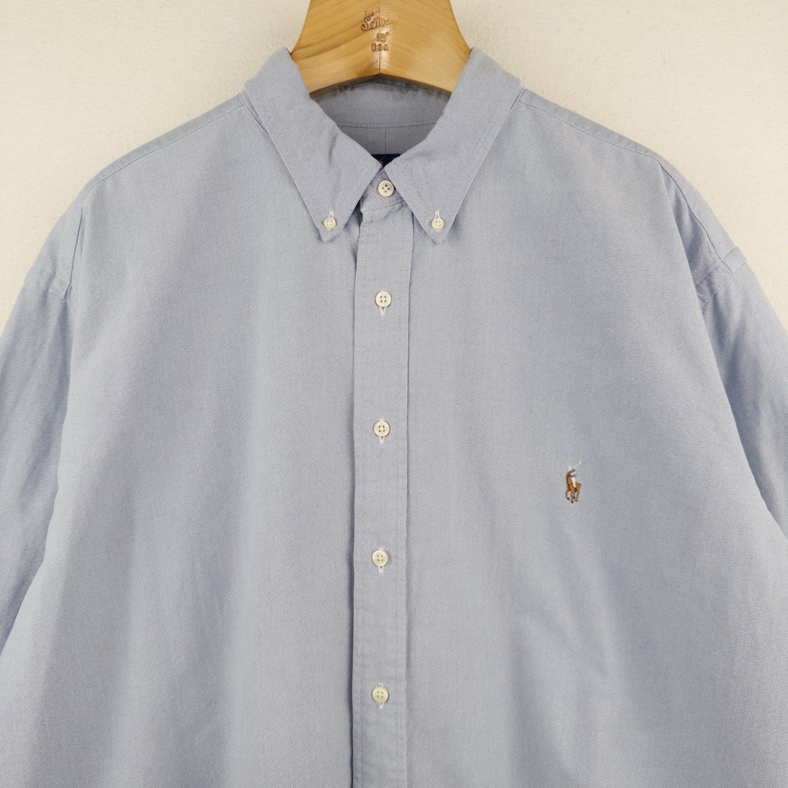 Ralph Lauren Oxford Shirt Mens Size 3XB Big Button Down Blue Long Sleeve Classic