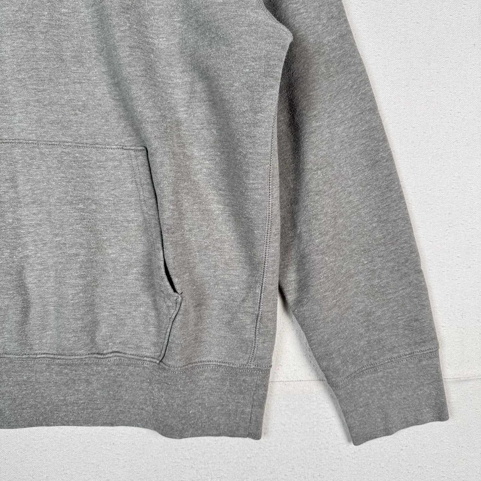 J Crew Sportswear Sweatshirt Mens Large Gray Raglan Crewneck Kangaroo Pouch
