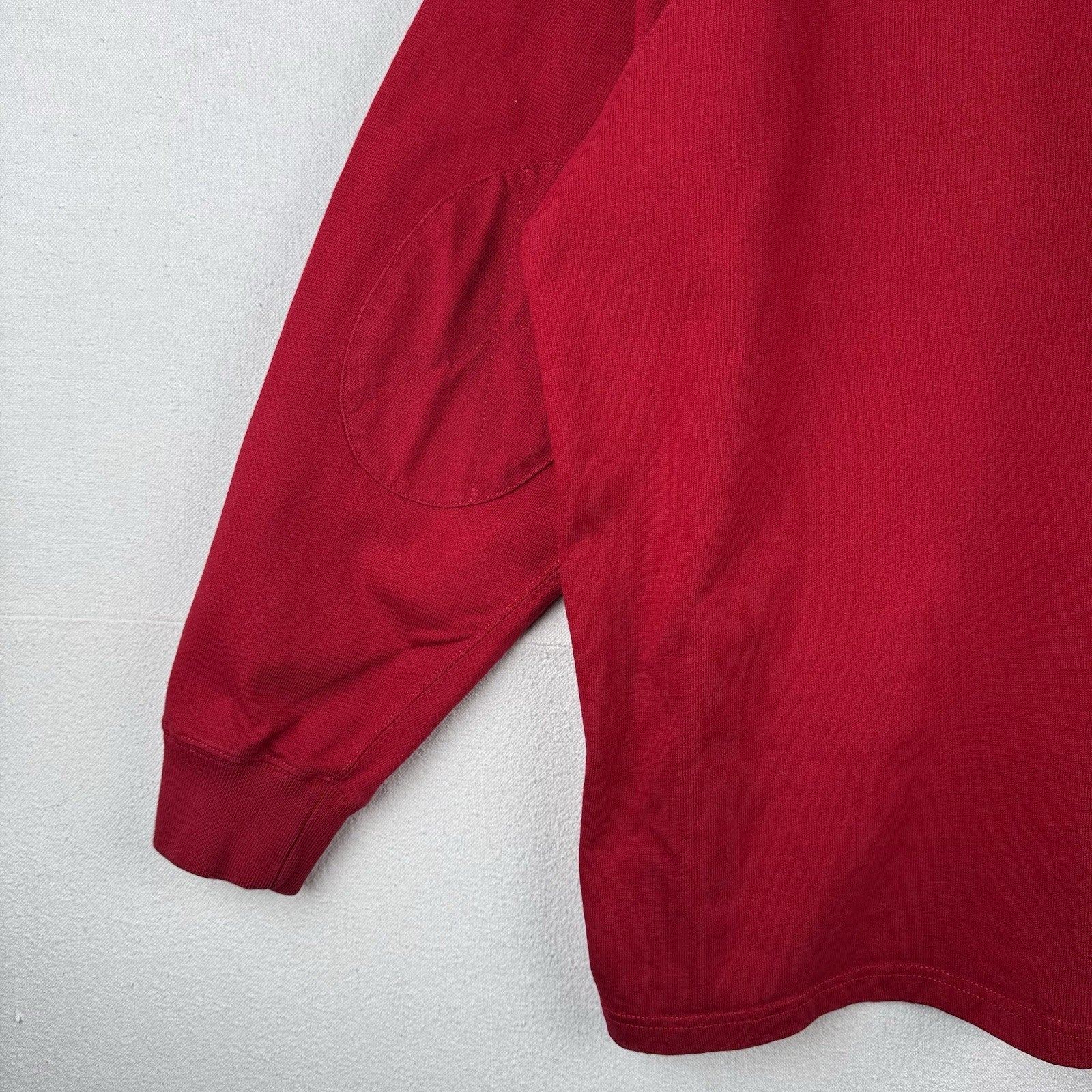 Polo Ralph Lauren Rugby Shirt Red Quilted Shoulders Elbow Patches 3XB *Read