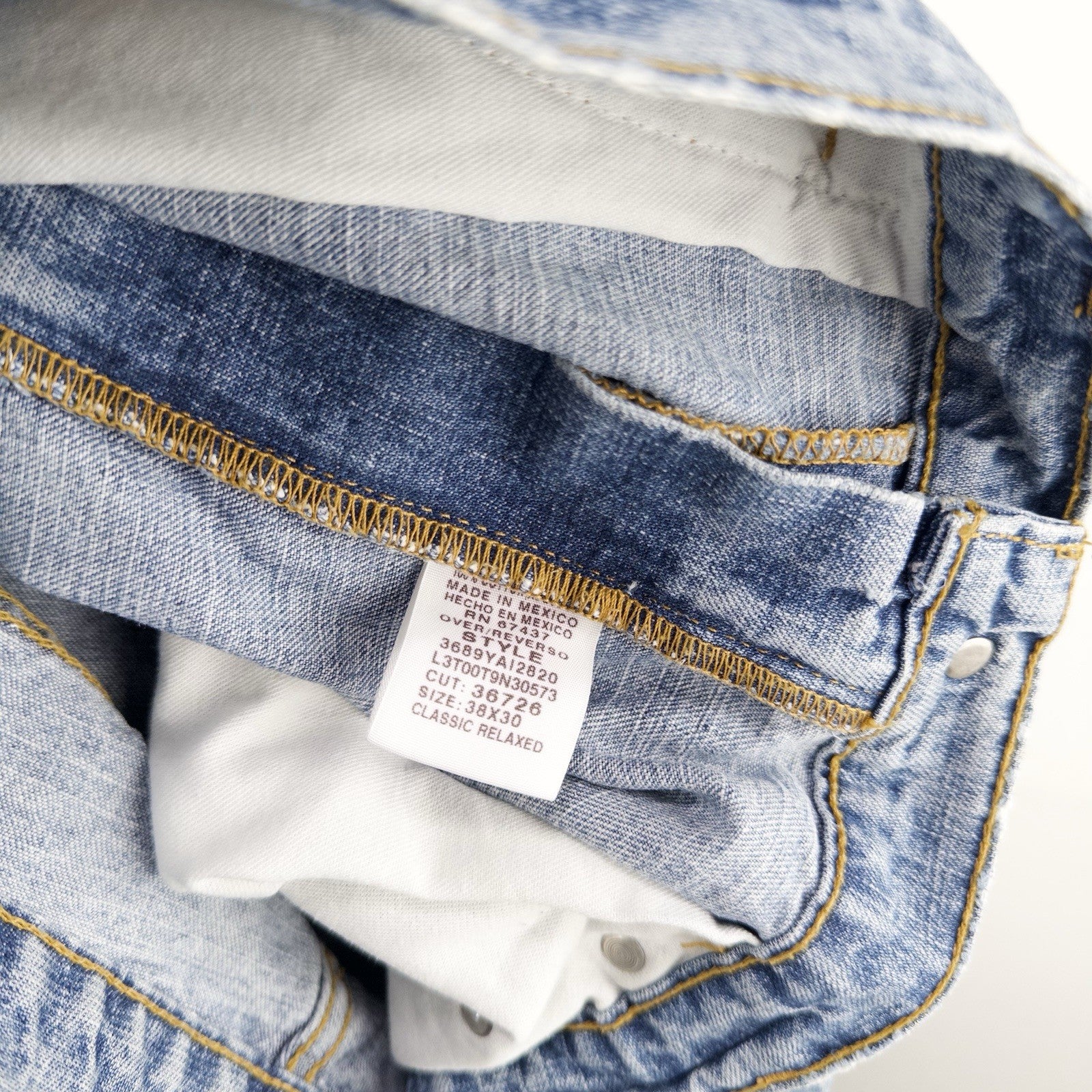 90’s Vtg Ralph Lauren Polo Jeans Co Men's 38x30 Light Acid Wash