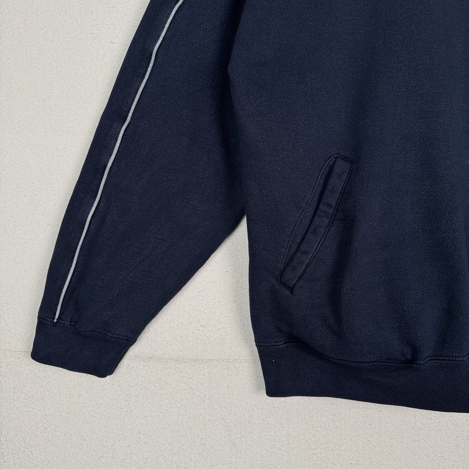 Vintage US Air Force Blue Quarter Zip Oarsman Sweatshirt Men’s Large Reflective