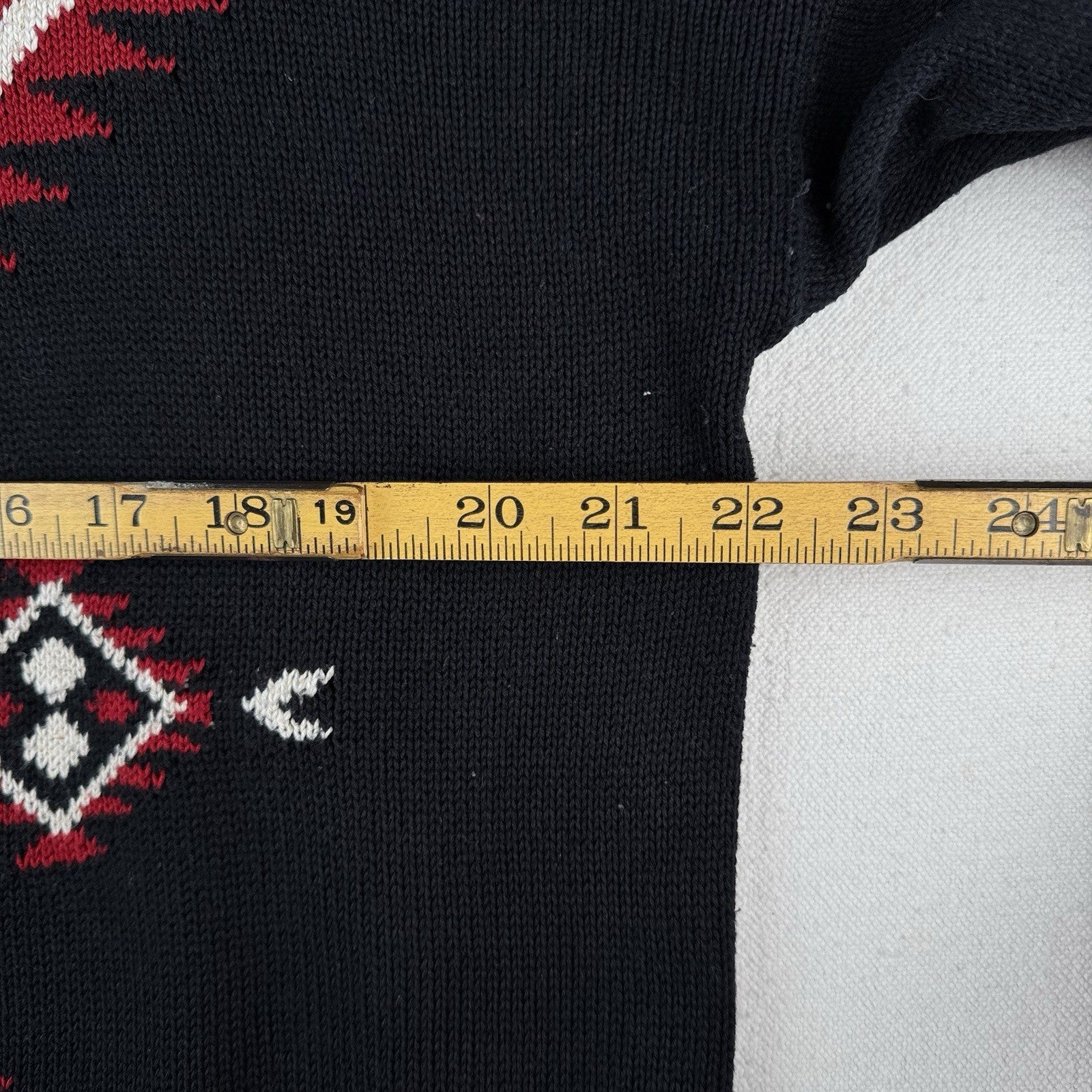 Ralph Lauren Women’s Large Blue Red Southwestern Geometric Tunic Sweater Cotton