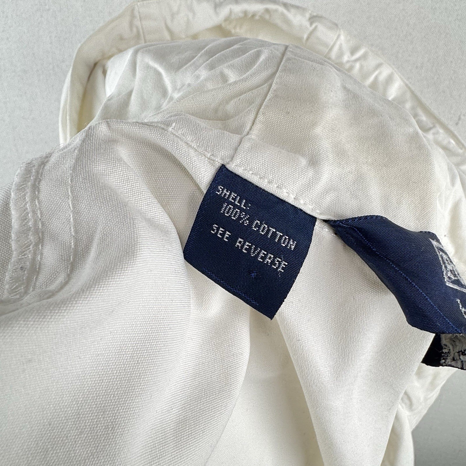90’s Vintage Polo Ralph Lauren Regatta Jacket Men's XL Cotton Cream Utility Hood