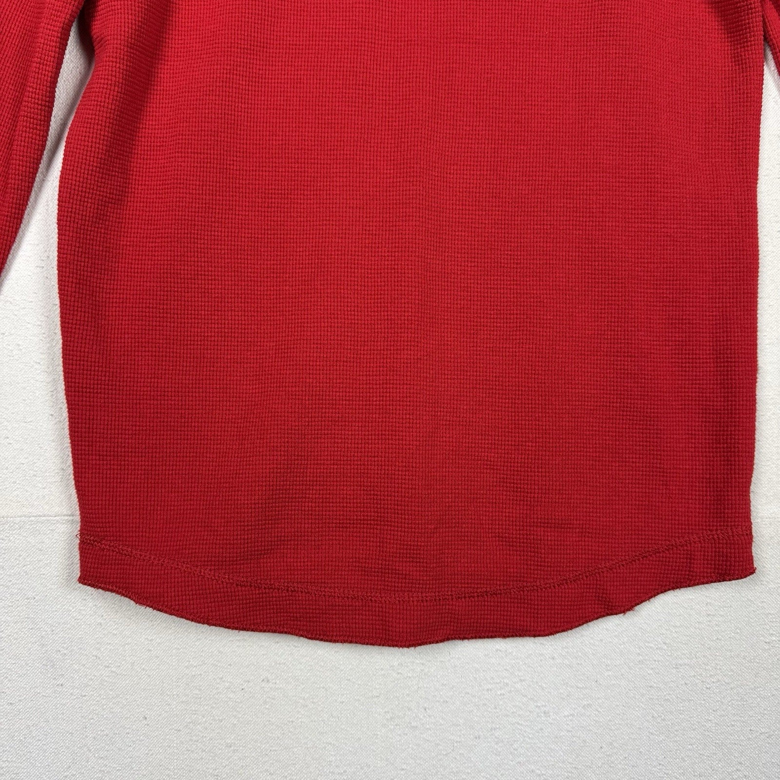 Abercrombie & Fitch Muscle Fit Thermal Waffle Long Sleeve Red Mens S A&F Sweater