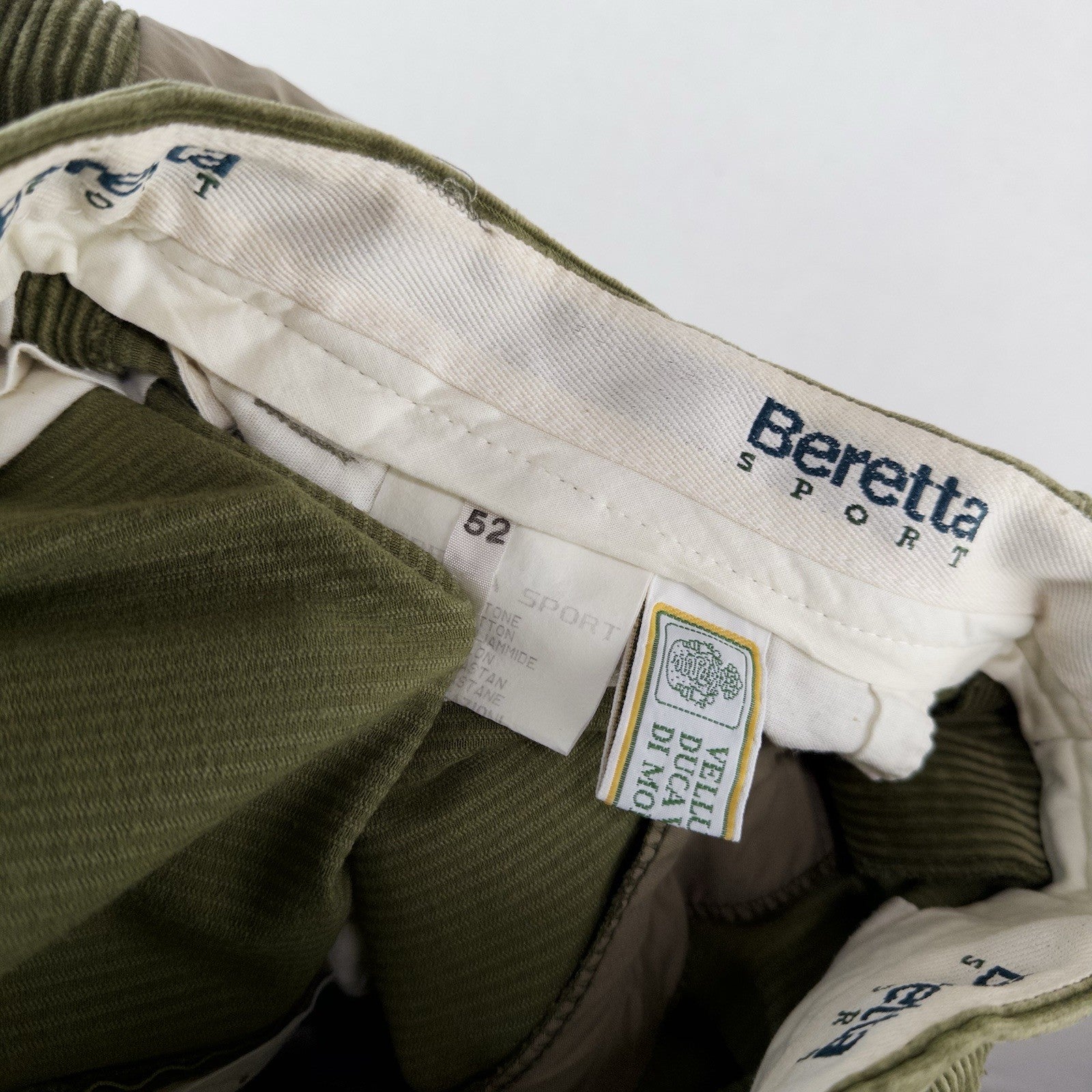 90’s Vtg Beretta Green Italian Corduroy Patchwork Hunting Pants Men’s 34x27 (52)