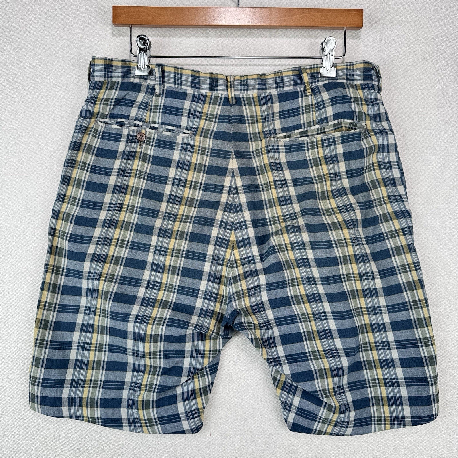 50s 60s Vtg Key Club Sanforized Madras Shorts Mens 32x8 Golf Tapered Fit