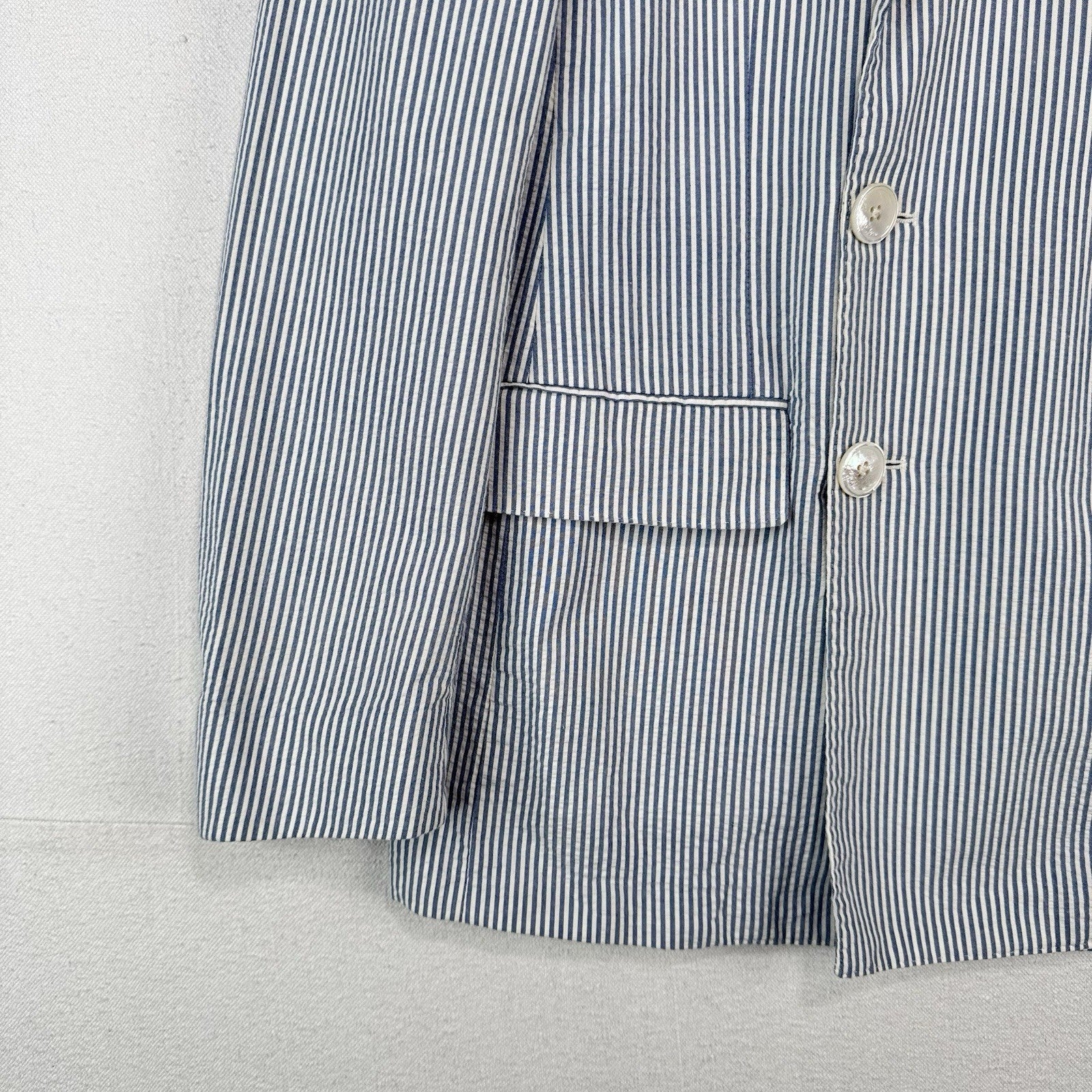 Vintage Polo Ralph Lauren Men’s 38R Double Breasted Seersucker Soft Blazer