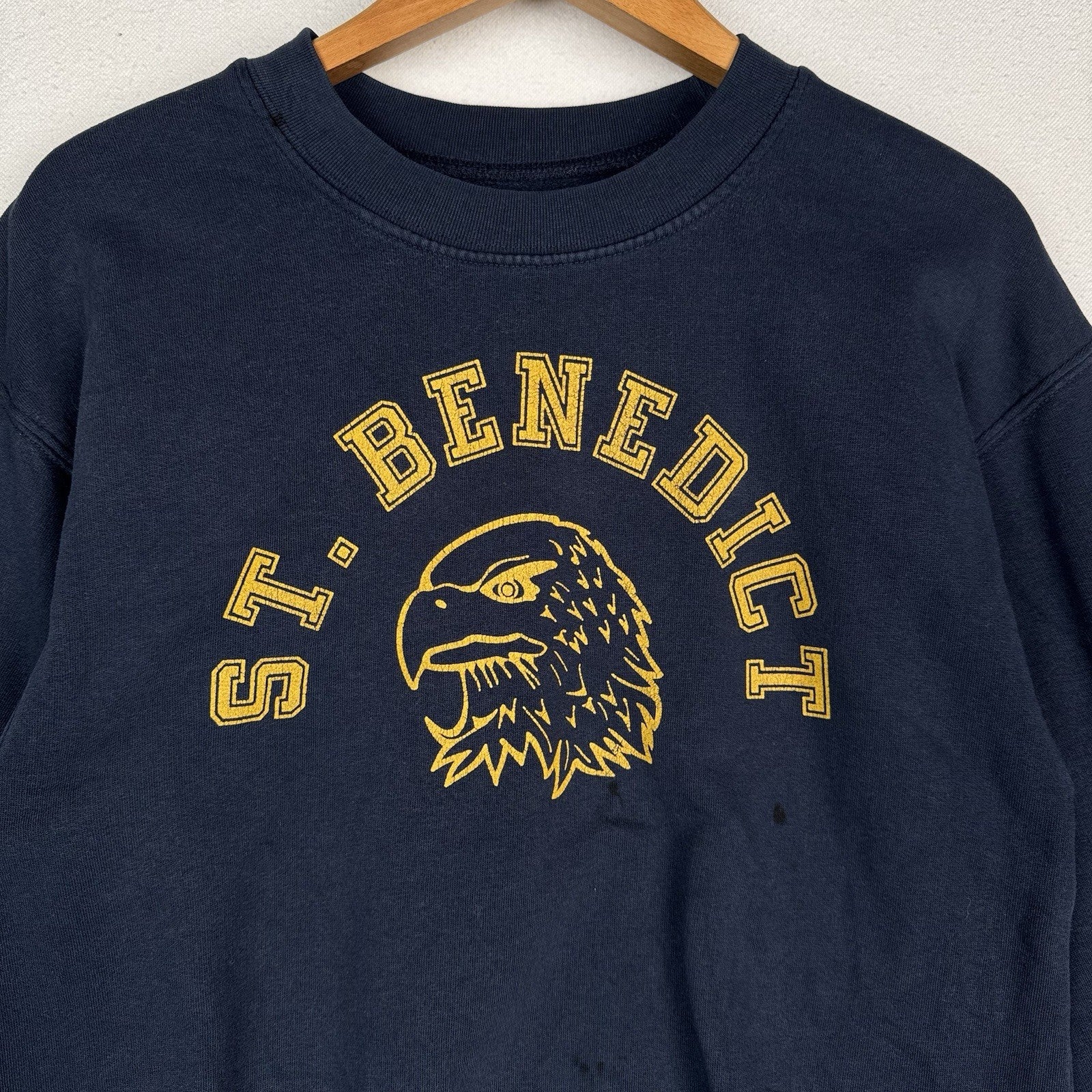 Vintage  St.  Benedict Eagles Crewneck Sweatshirt Men’s Small Blue *Distressed