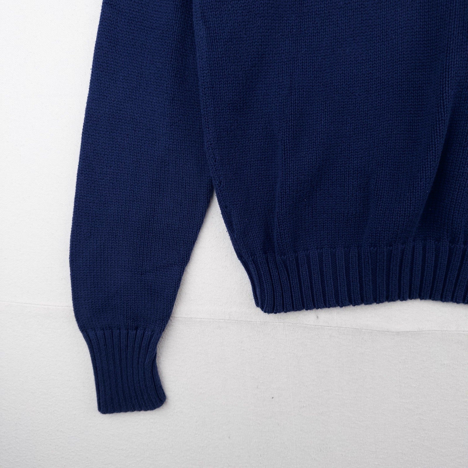 90’s Vtg Polo Ralph Lauren Turtleneck Cotton Sweater Men M Blue Black Stripe