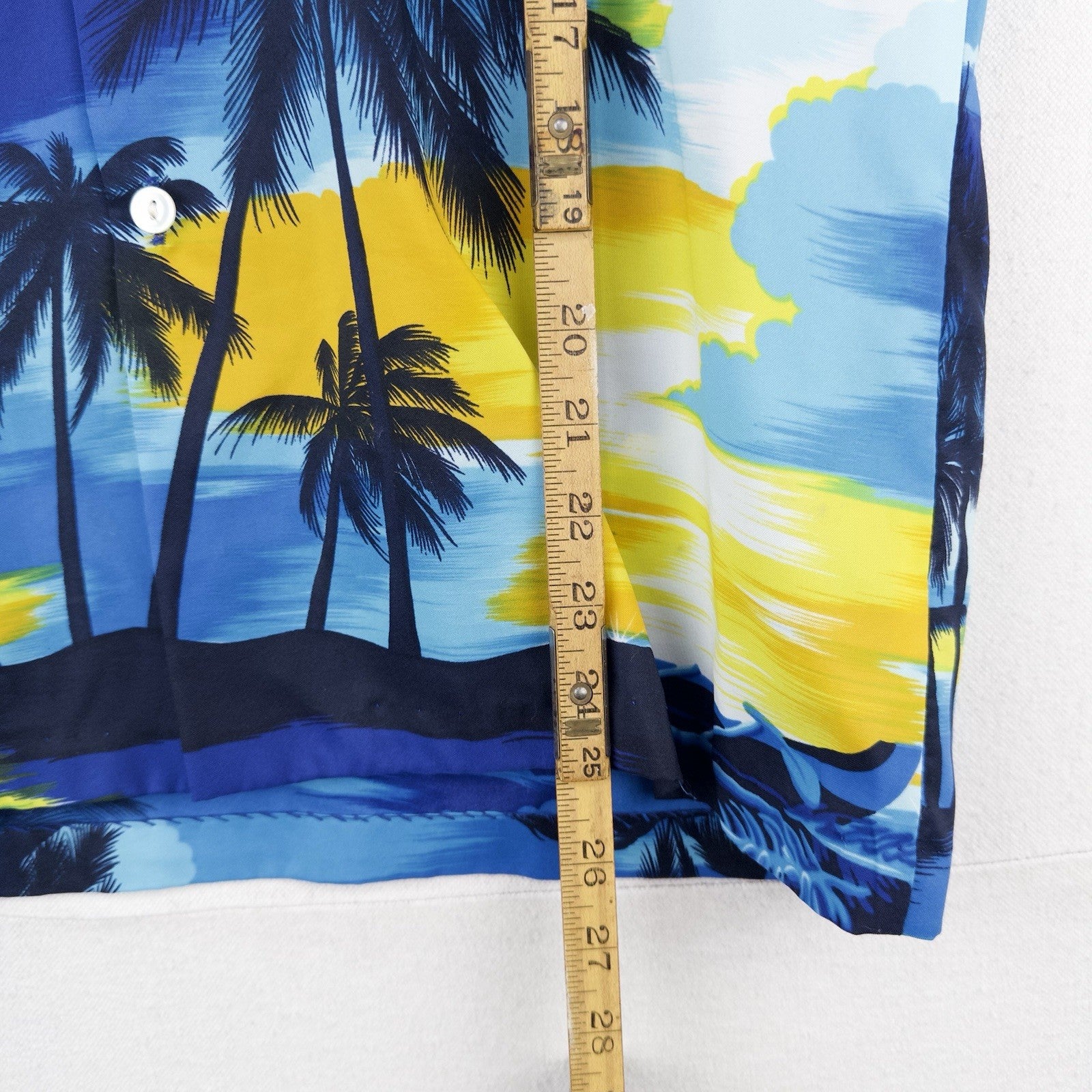 70’s Vtg Rai Nani Hawaiian Blue Sky Aloha Shirt Men’s Small Made In USA/Hawaii