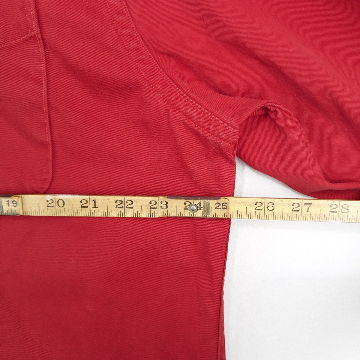 90’s Vtg J.Crew Oarsman Button Down Shirt Men’s XL Red Twill Long Sleeve USA