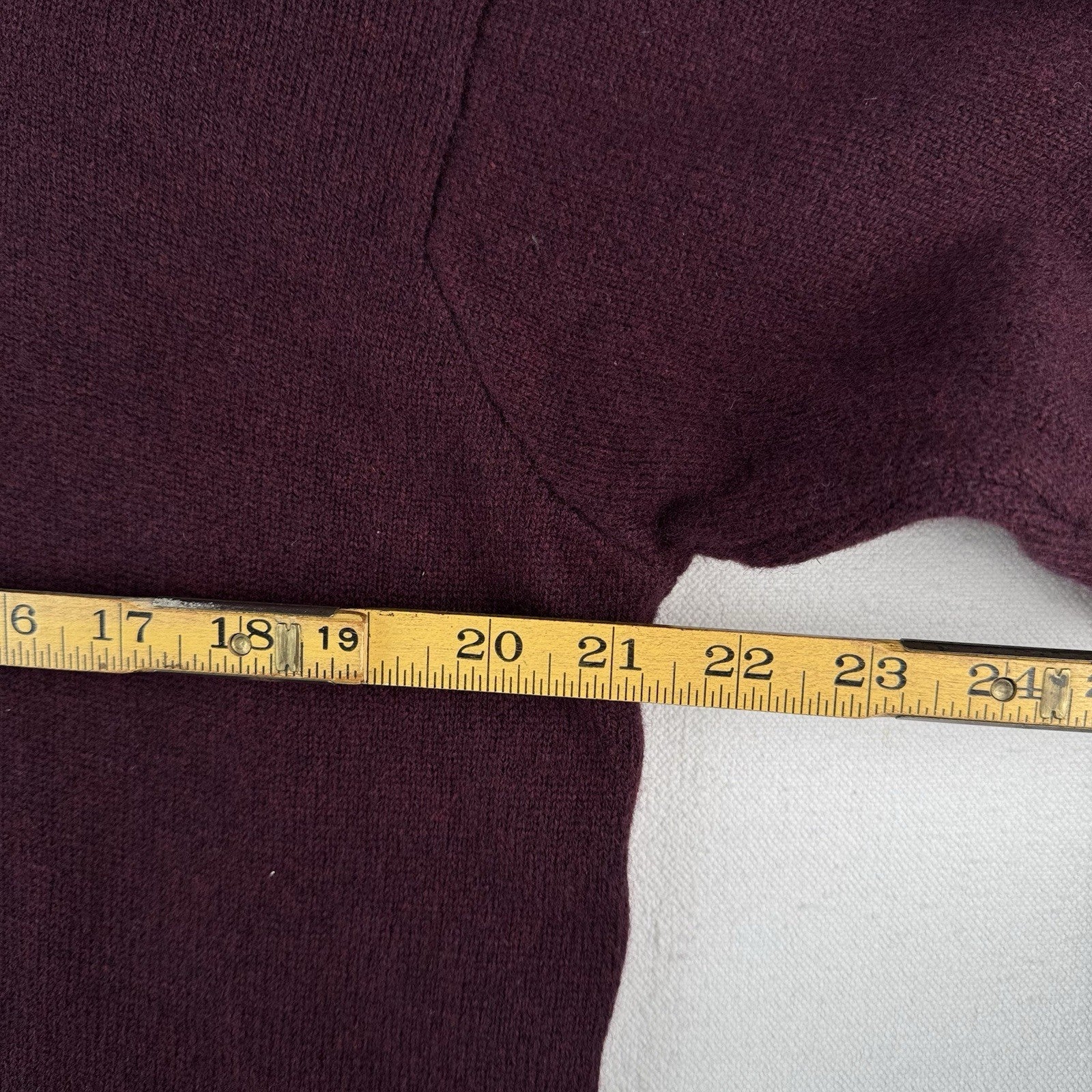 Polo Ralph Lauren 100% Lambswool Long Sleeve Polo Sweater Men's Large Burgundy