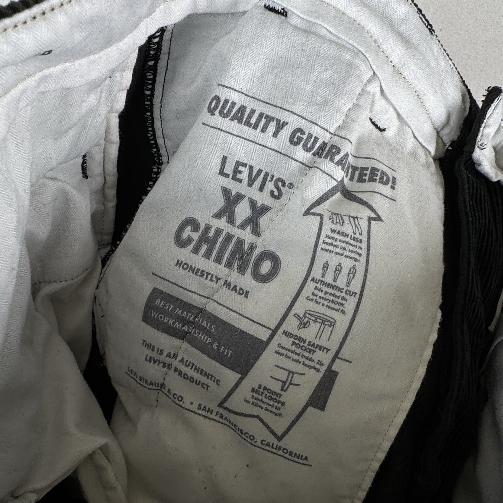 Levi's® Premium Men's XX Chino Authentic Straight Corduroy Pants *34x30 Black