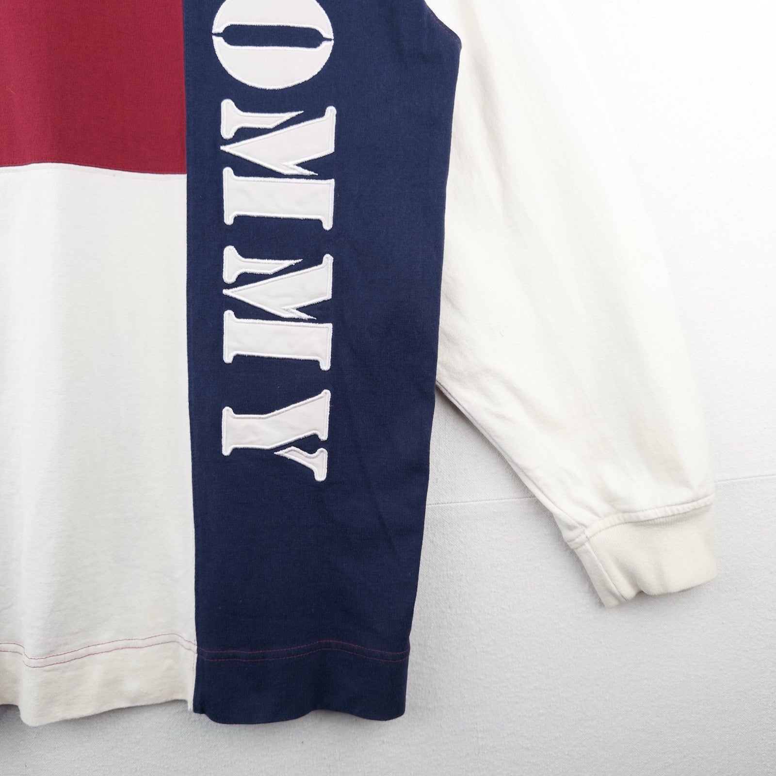 90s Vtg Tommy Hilfiger Rugby Polo Shirt Stars Stripes USA American Flag XL