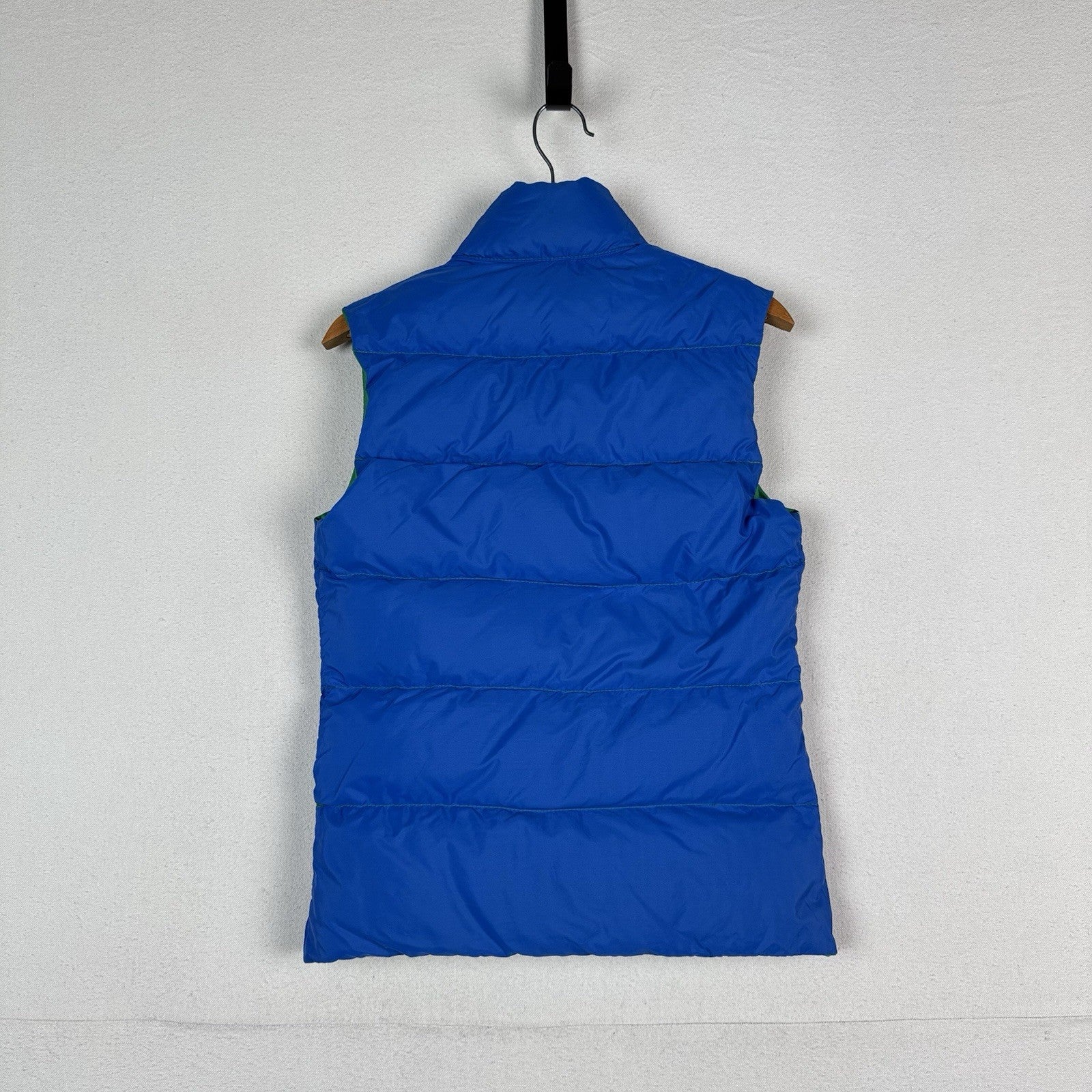 Vintage 70’s Gerry Goose Down Vest Reversible Blue Green Made USA XS (Youth L)