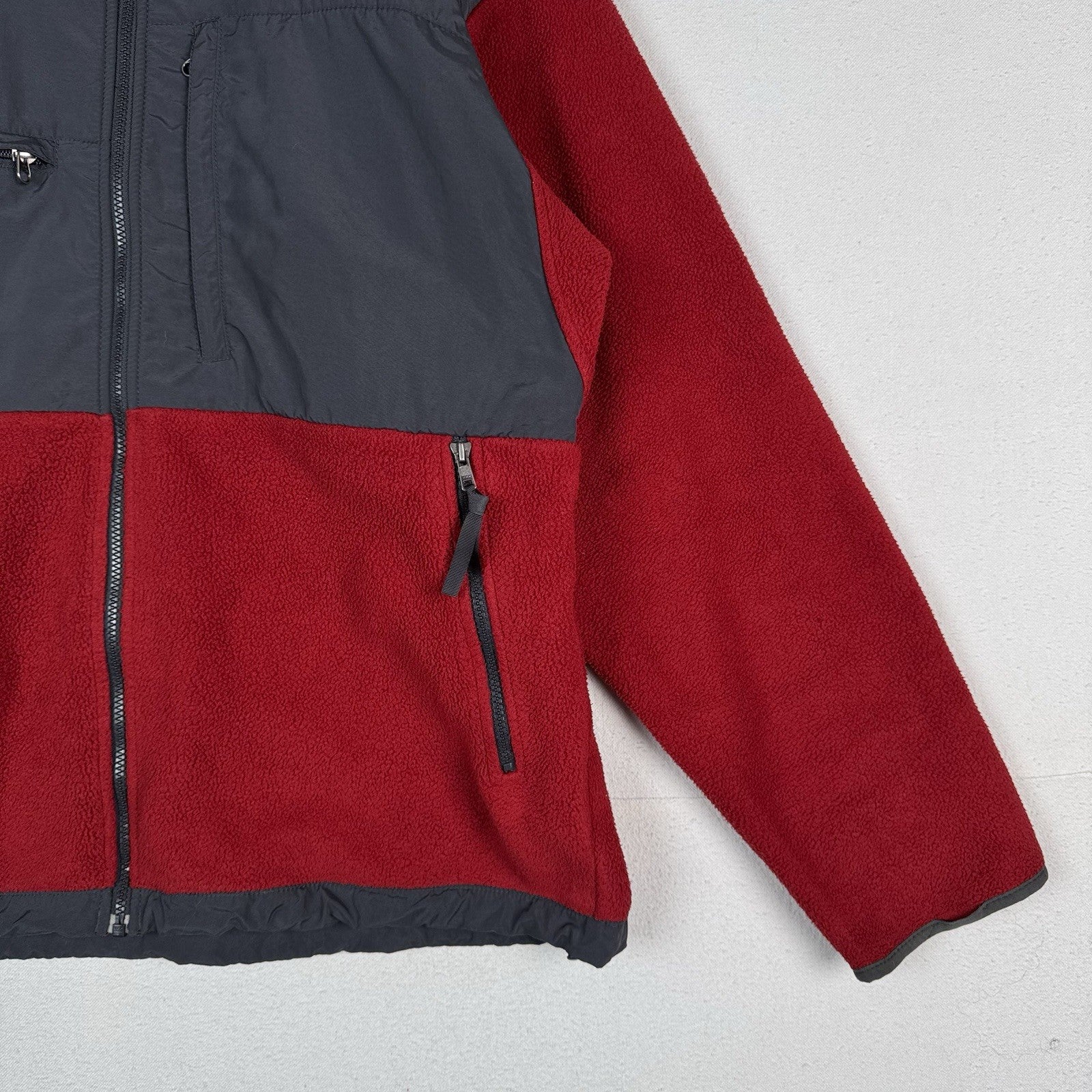 Vintage The North Face Denali Polartec Fleece Jacket Men’s Red/Gray Full Zip XL