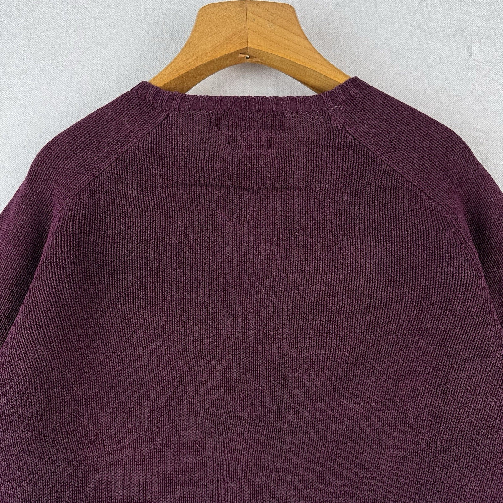 90’s Vintage Polo Ralph Lauren Sweater Men’s XL Eggplant Purple Cotton