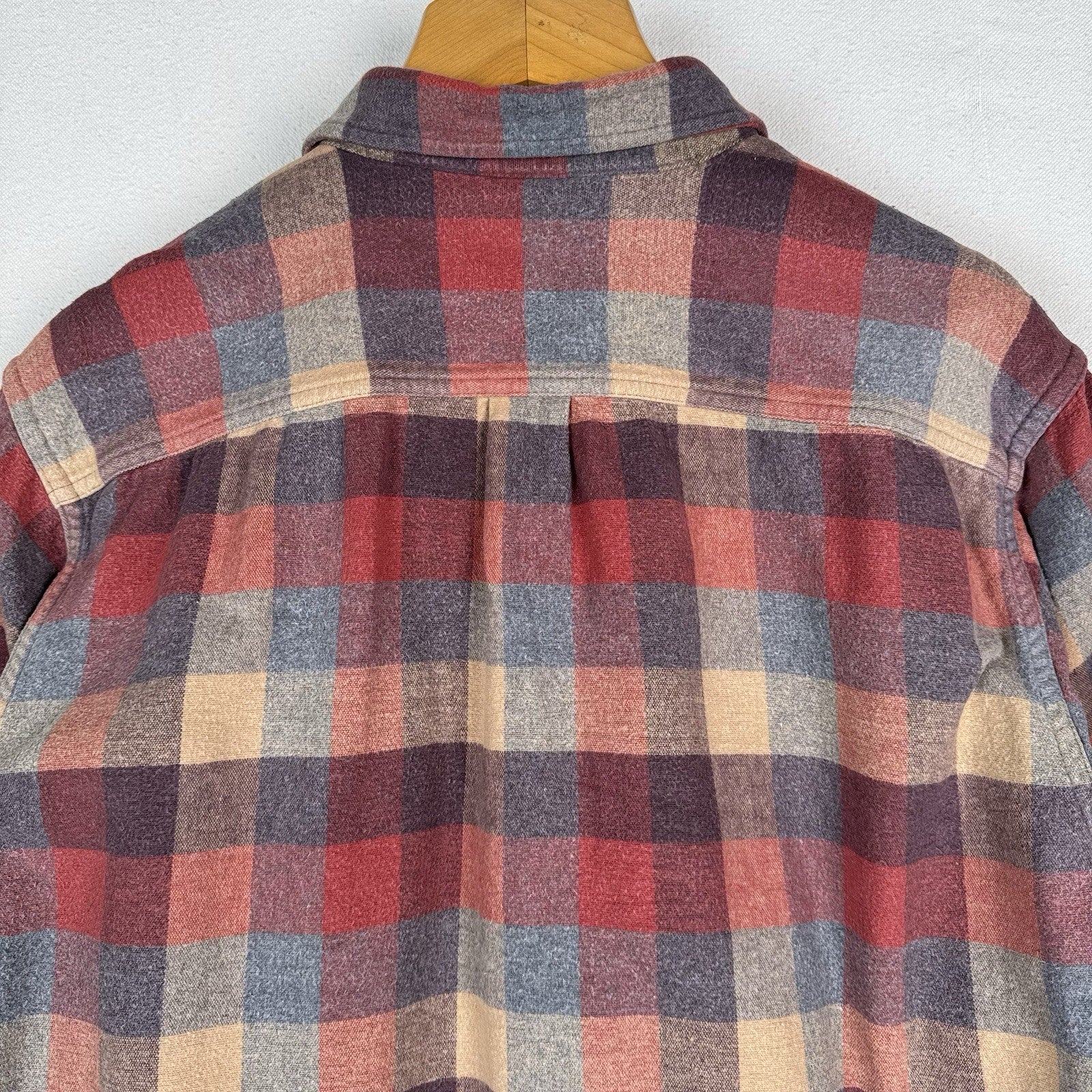L.L. Bean Traditional Fit Chamois Flannel Shirt Men’s XL Apple Cinnamon Plaid